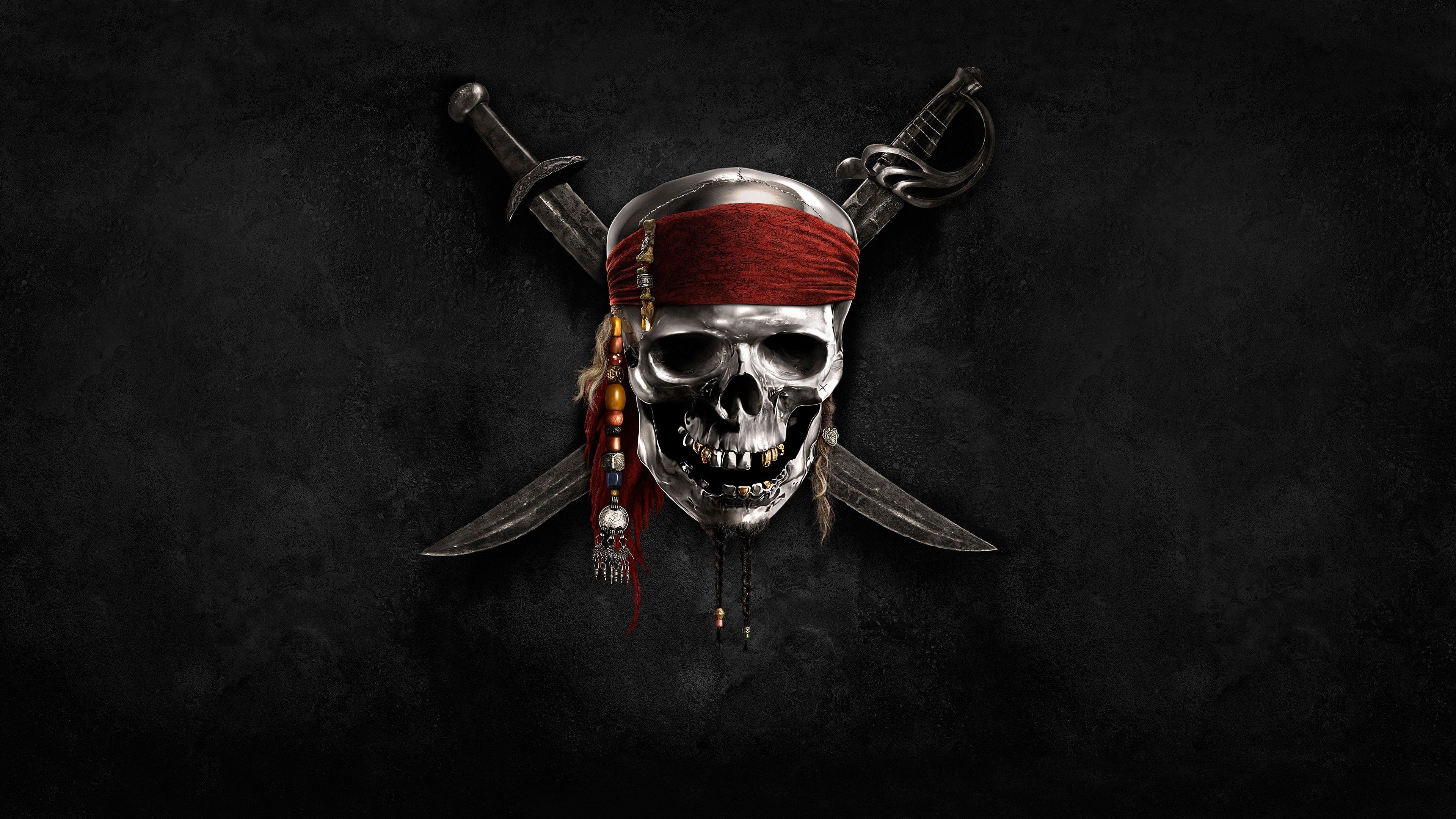 Teschio pirata con spade incrociate, 3840x2160 4K Ultra HD, Monitor 4K