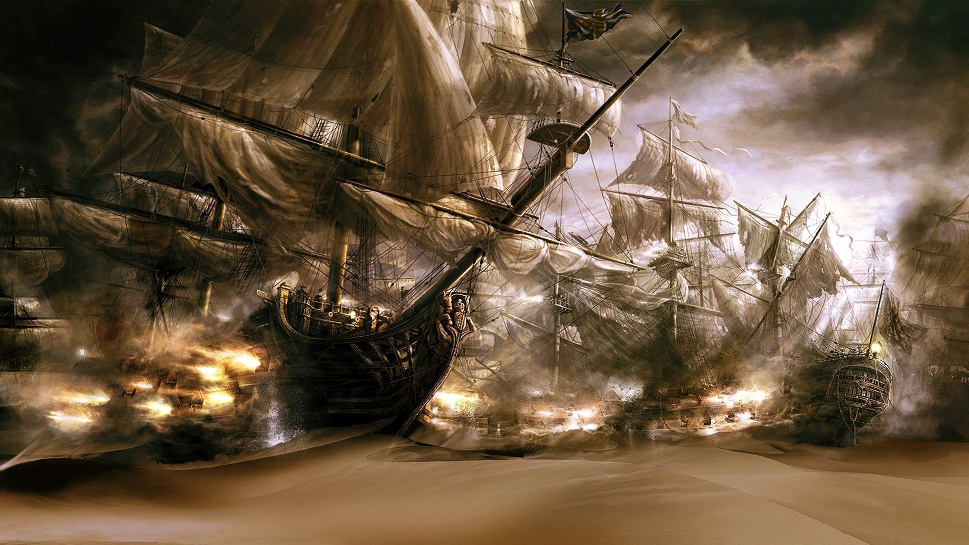 Battaglia navale navi pirata, 1920x1080 Full HD, Laptop