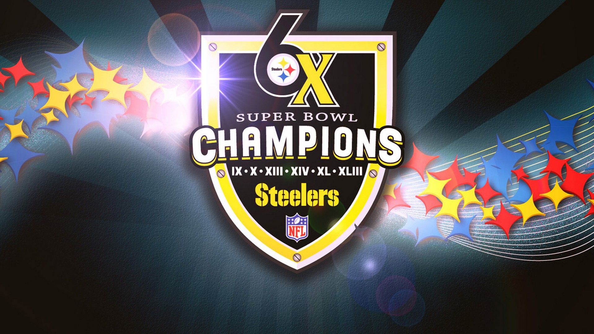 Logo Steelers 6x Super Bowl, 1920x1080 1080p, Desktop