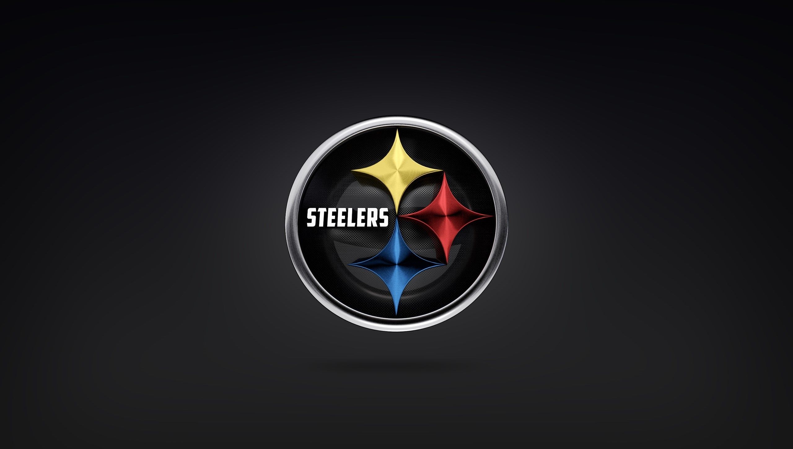Logo Pittsburgh Steelers NFL, football americano, 2560x1449 2K, PC Desktop