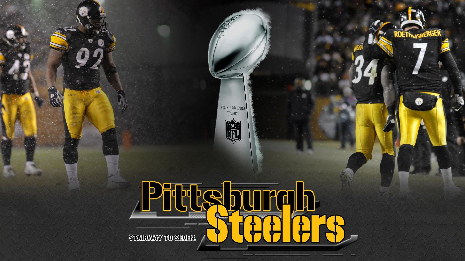 Pittsburgh Steelers logo giocatori, 1920x1080 Full HD, PC