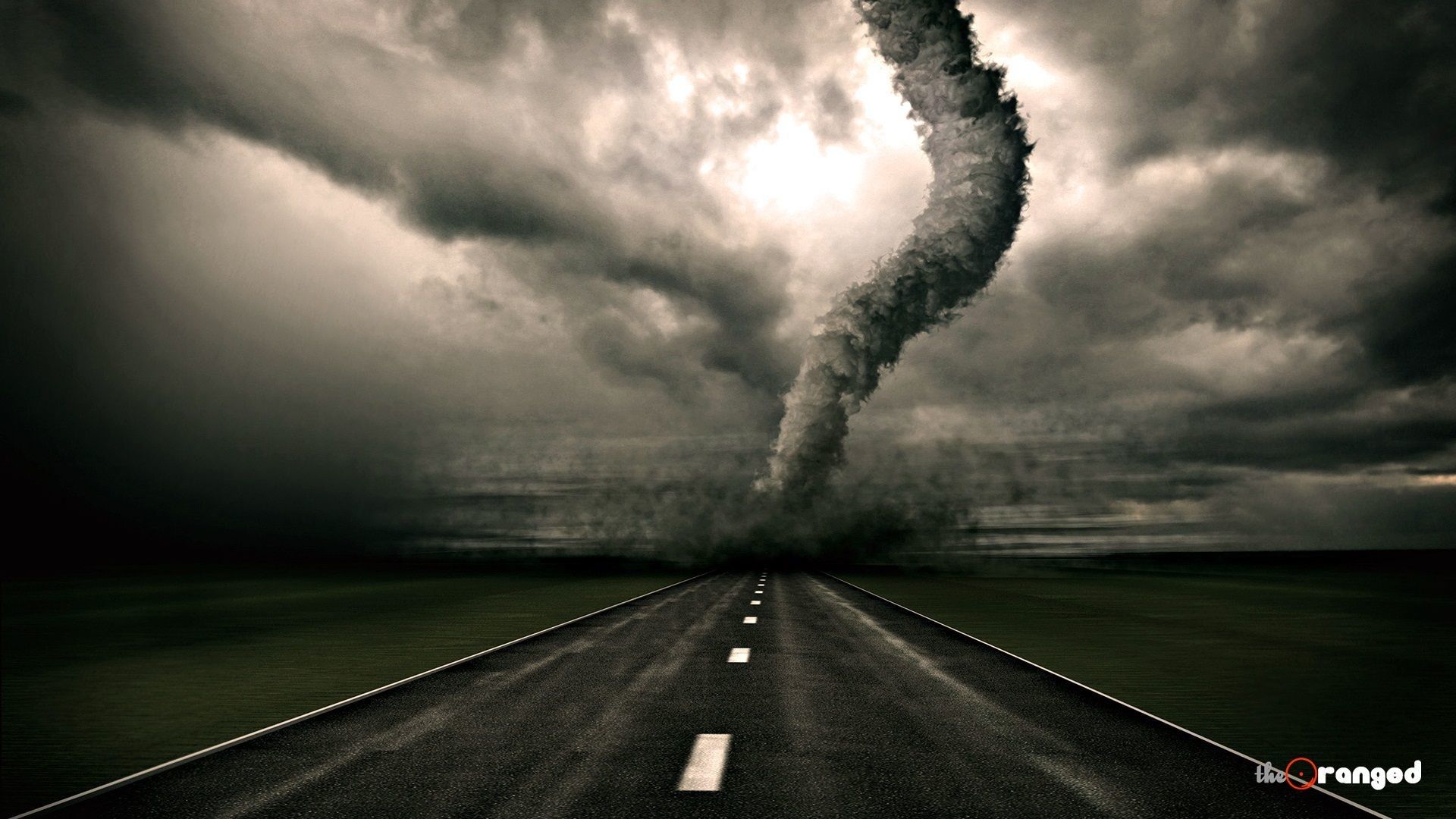 Tornado su strada deserta, 1920x1080 1080p, PC Desktop