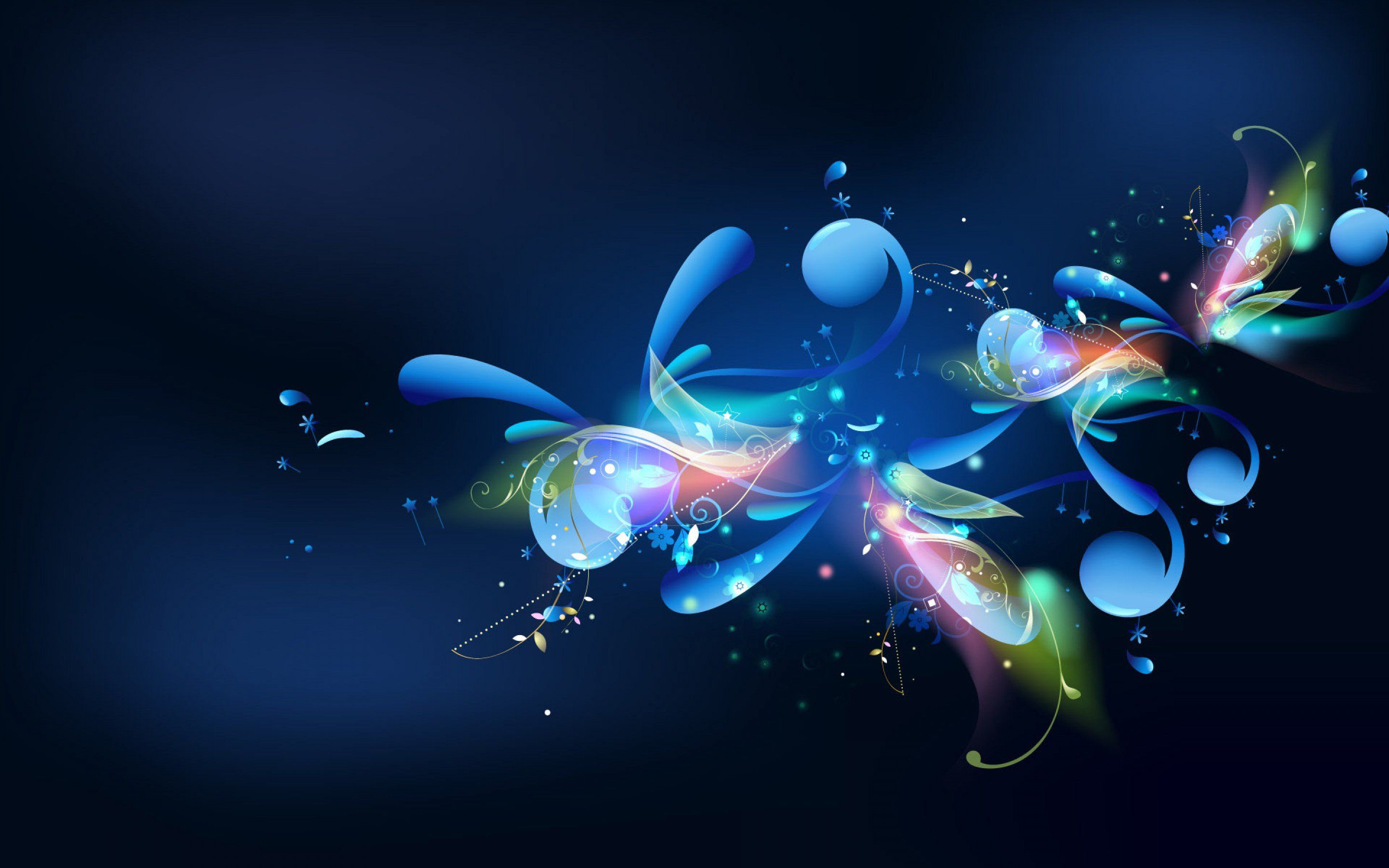 forme astratte blu luminose, 2880x1800 2K+, PC