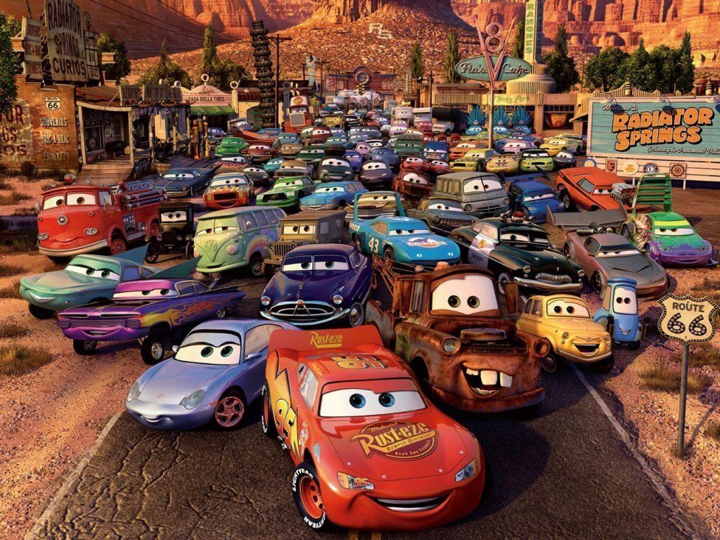 Personaggi Cars Radiator Springs, 1024x768 HD, PC Desktop