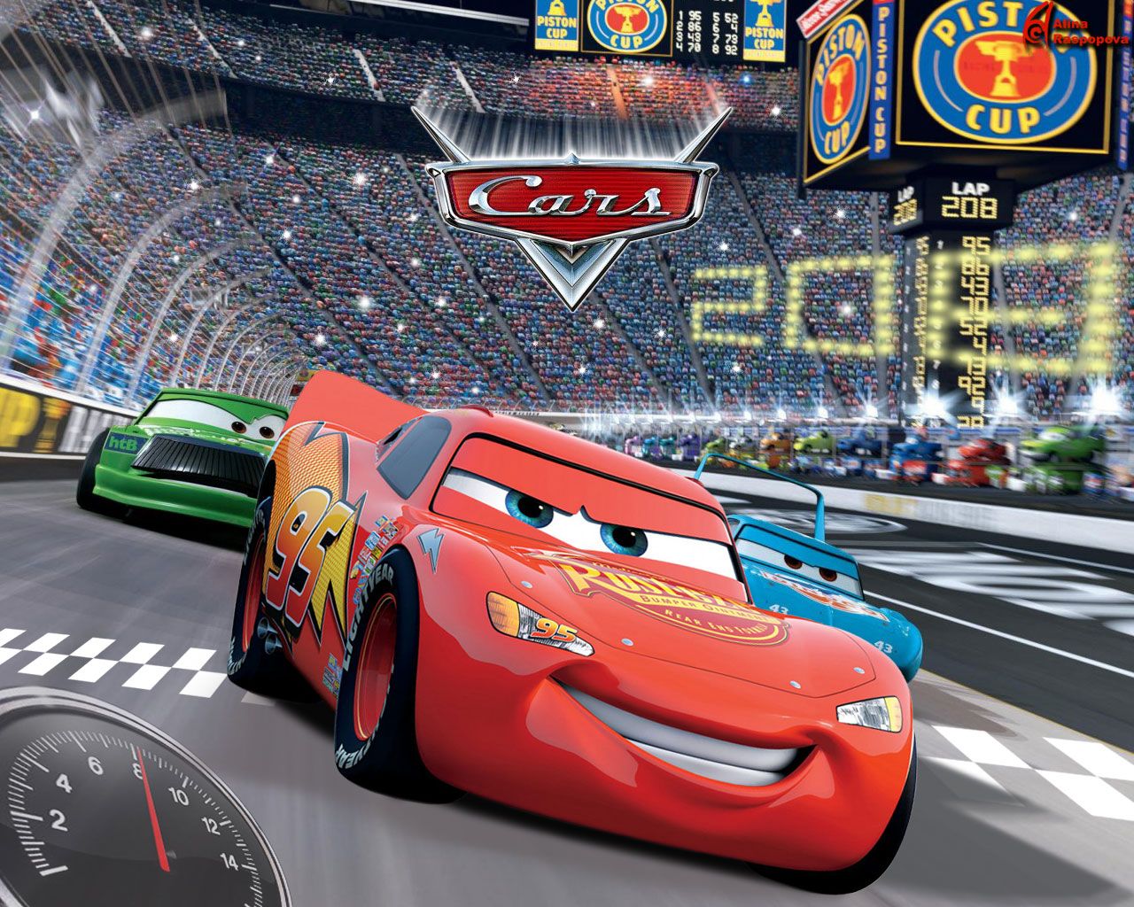 Saetta McQueen gara Cars, 1280x1024 HD, Desktop