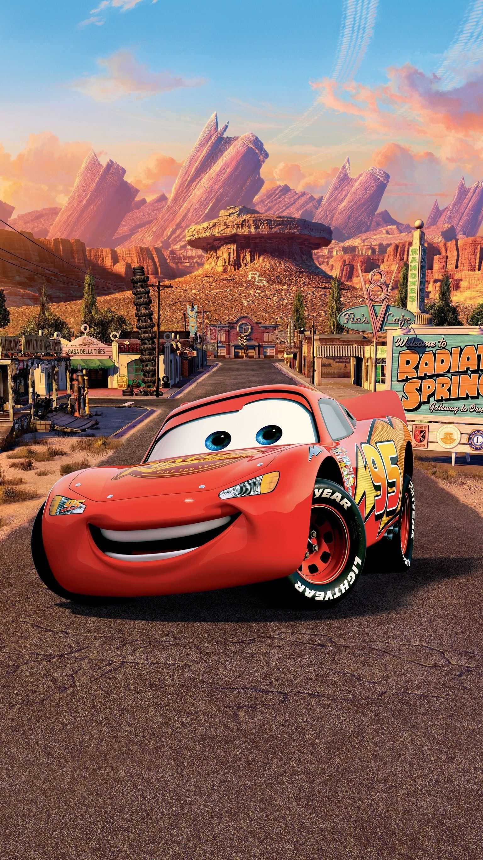 Lightning McQueen Cars Pixar, 1536x2733 Verticale, Mobile