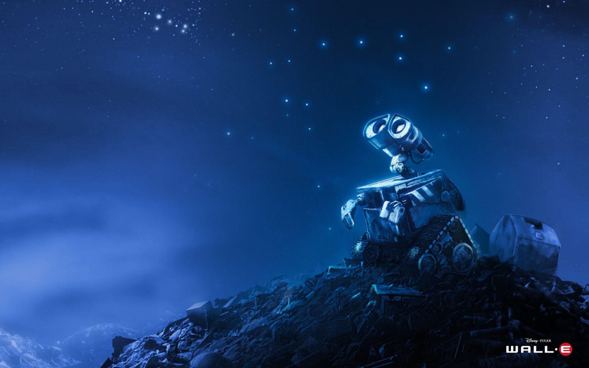 Wall-E su collina notturna, 1920x1200 Full HD+ WUXGA, Desktop
