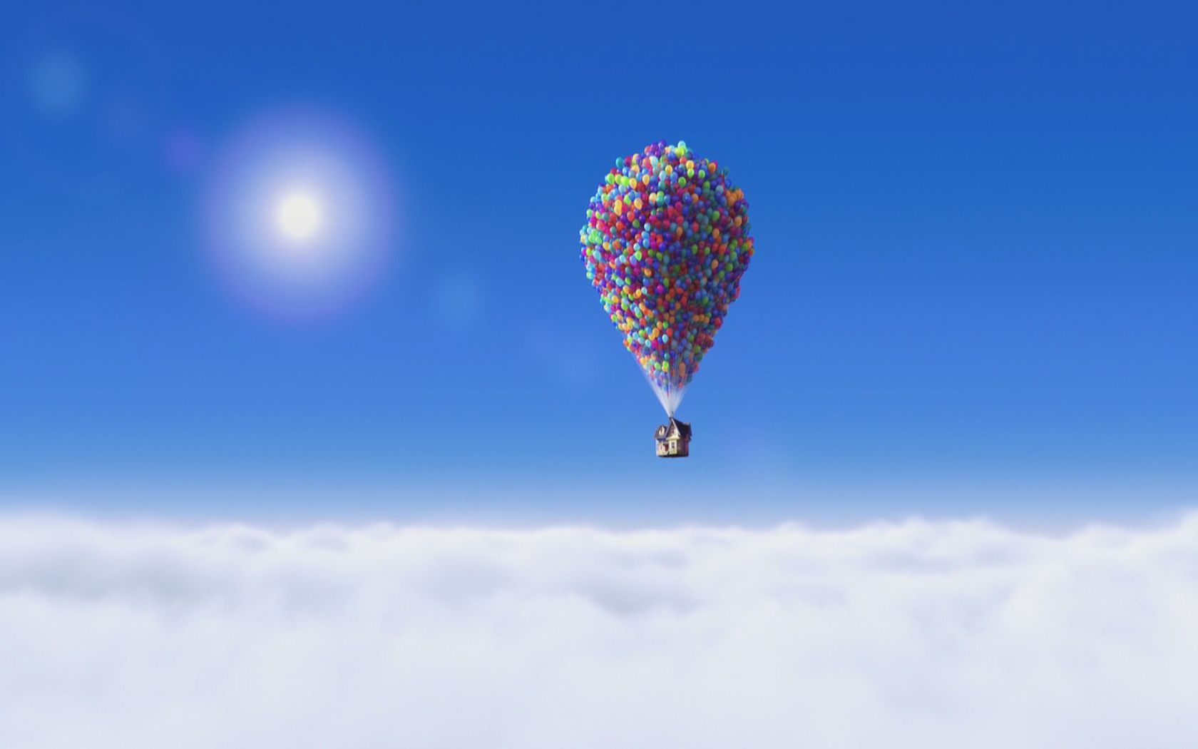 Casa con palloncini, Up Pixar, 1680x1050 HD, Laptop