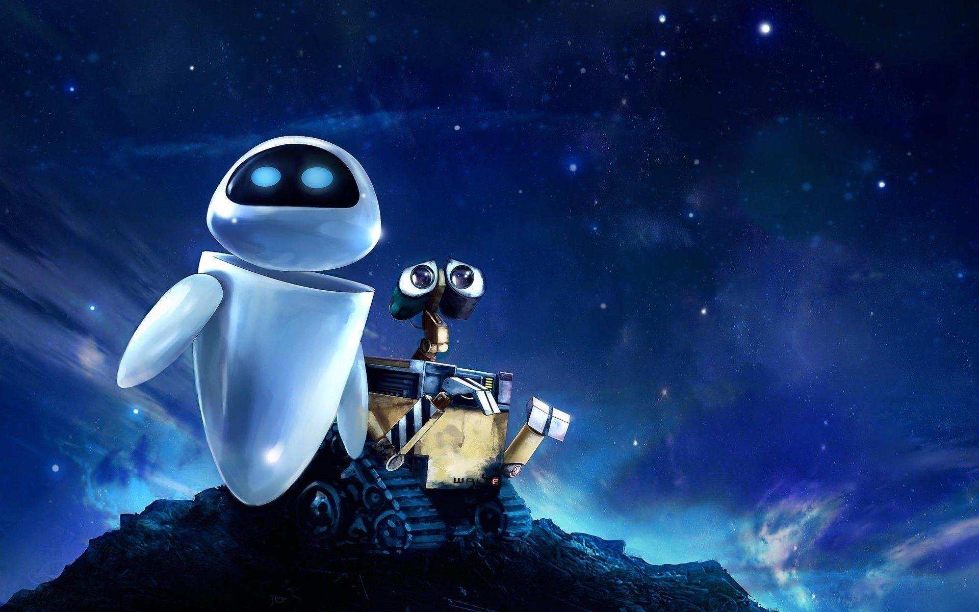 WALL-E ed EVE, notte stellata, 1920x1200 WUXGA, Desktop