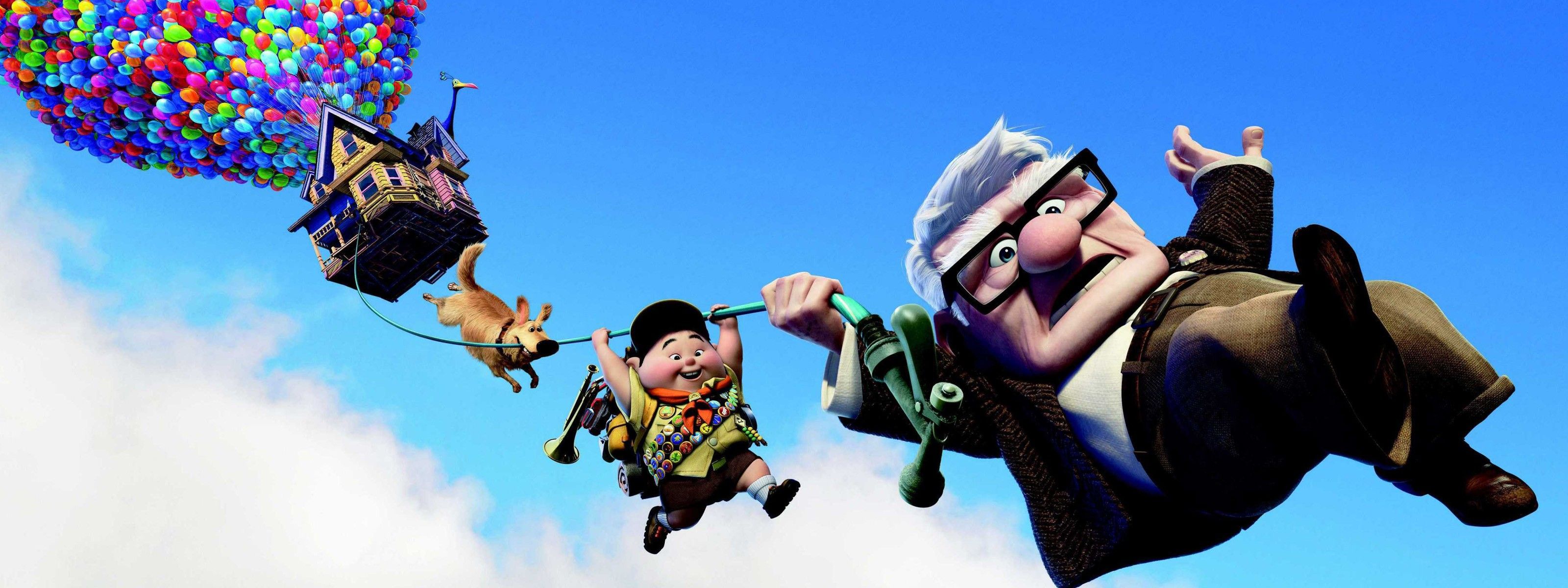 Personaggi Up con casa a palloncini, 3200x1200 21:9, Ultrawide