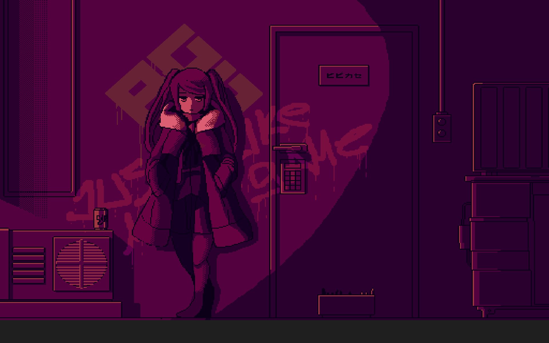 Personaggio pixel art viola scuro, 1920x1200 Full HD+ WUXGA, Laptop