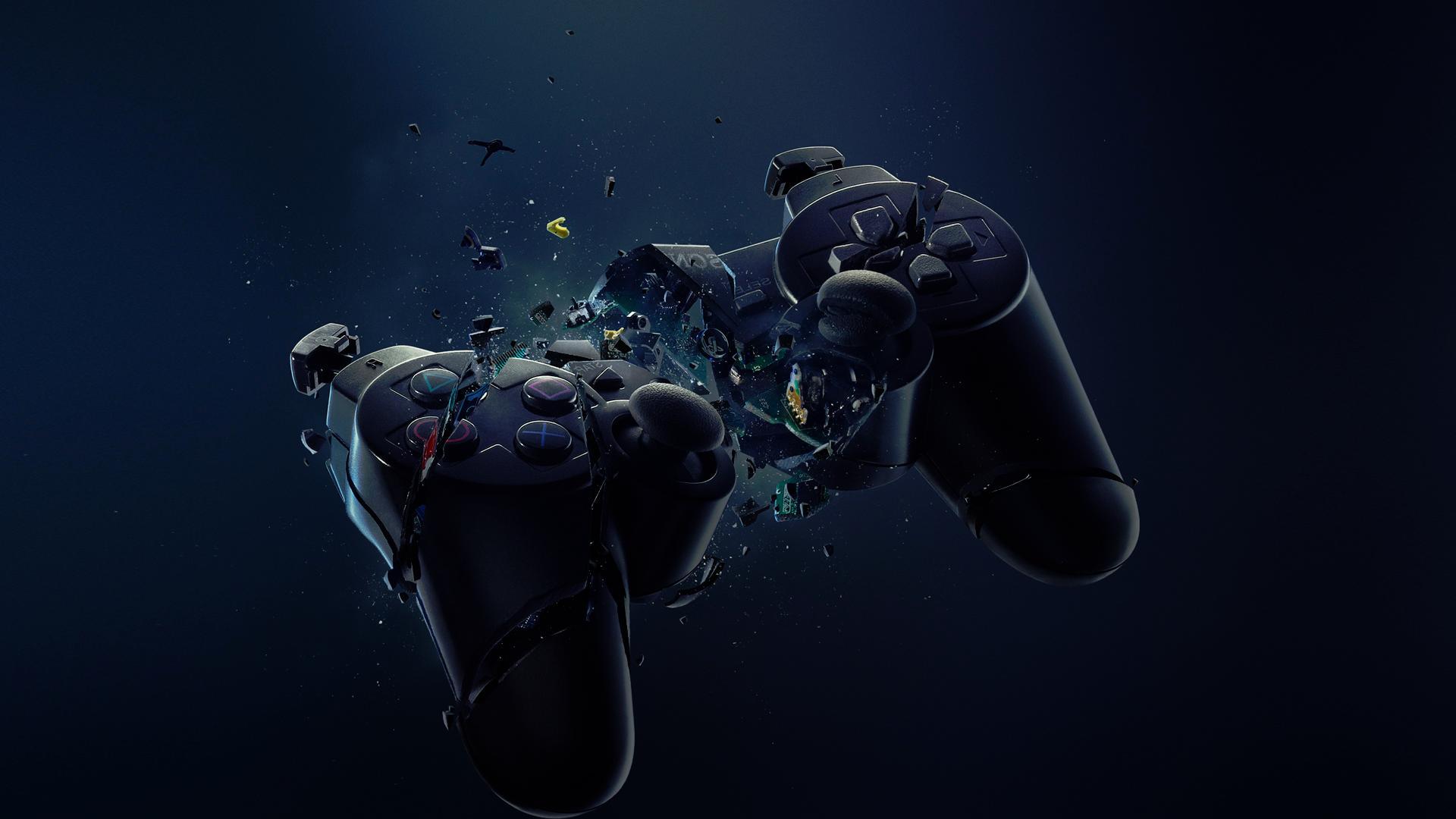 Controller PS3 nero frammentato, 1920x1080 Full HD 1080p, Desktop