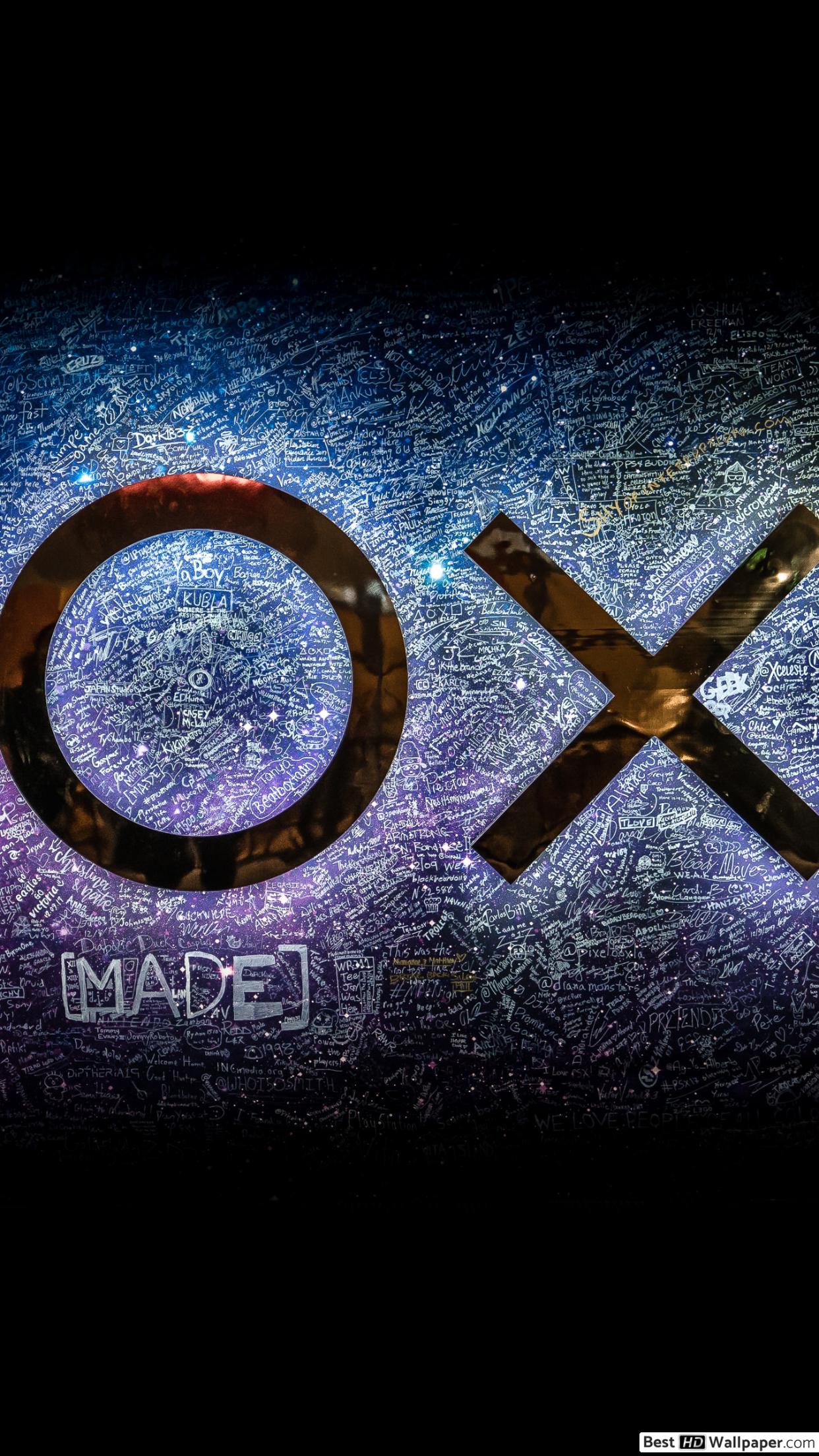 Simboli PlayStation metallici scuri, 1920x1080 1080p, Desktop