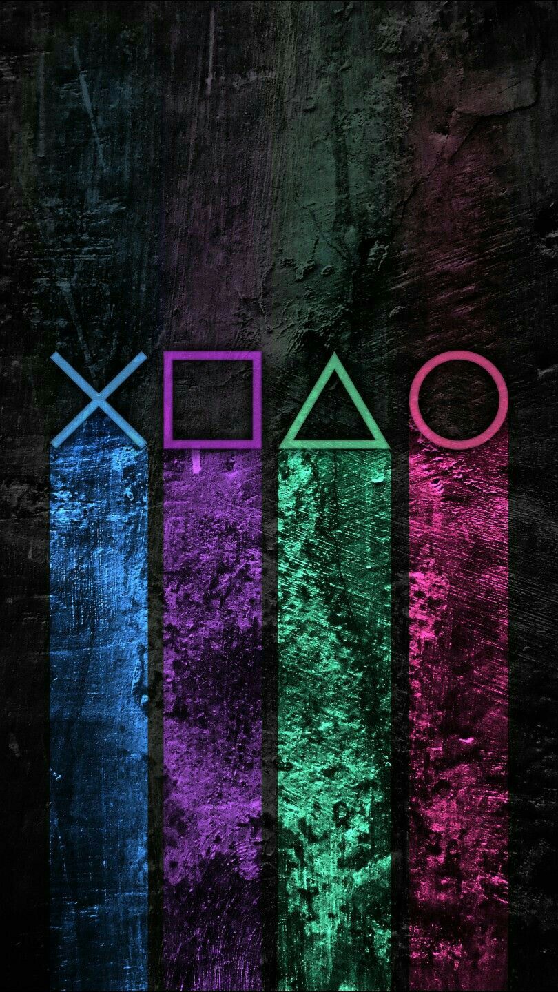 Simboli PlayStation colorati texture, 810x1440 Verticale, Mobile