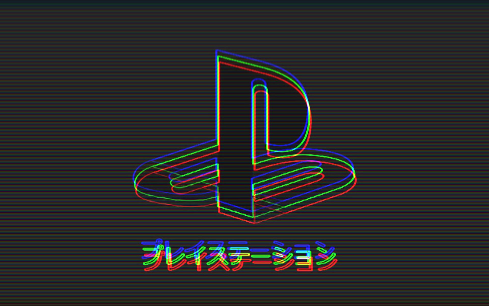 Logo PlayStation glitch giapponese, 1920x1200 WUXGA, Laptop