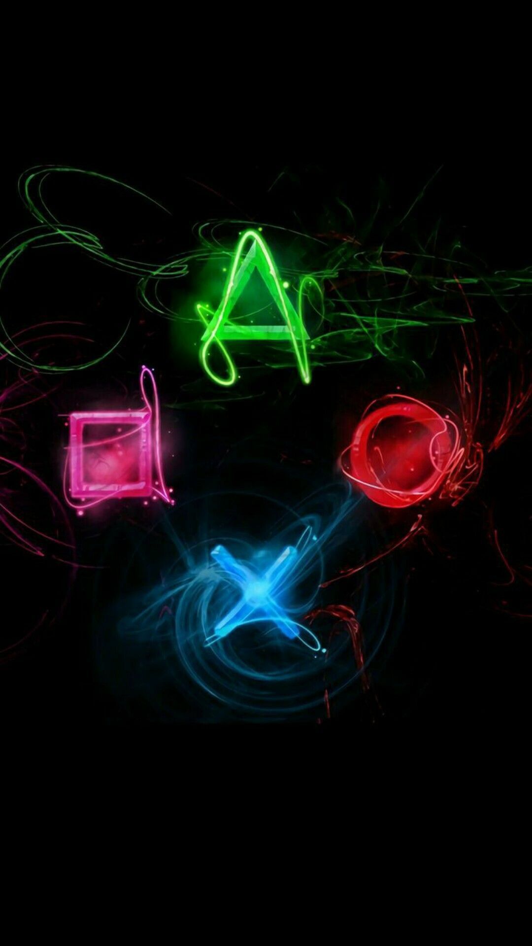 Simboli PlayStation fumo colorato, 1080x1920 Verticale, Mobile