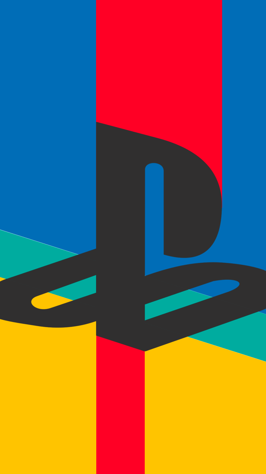 Logo PlayStation colorato geometrico, 928x1651 Verticale, Telefono