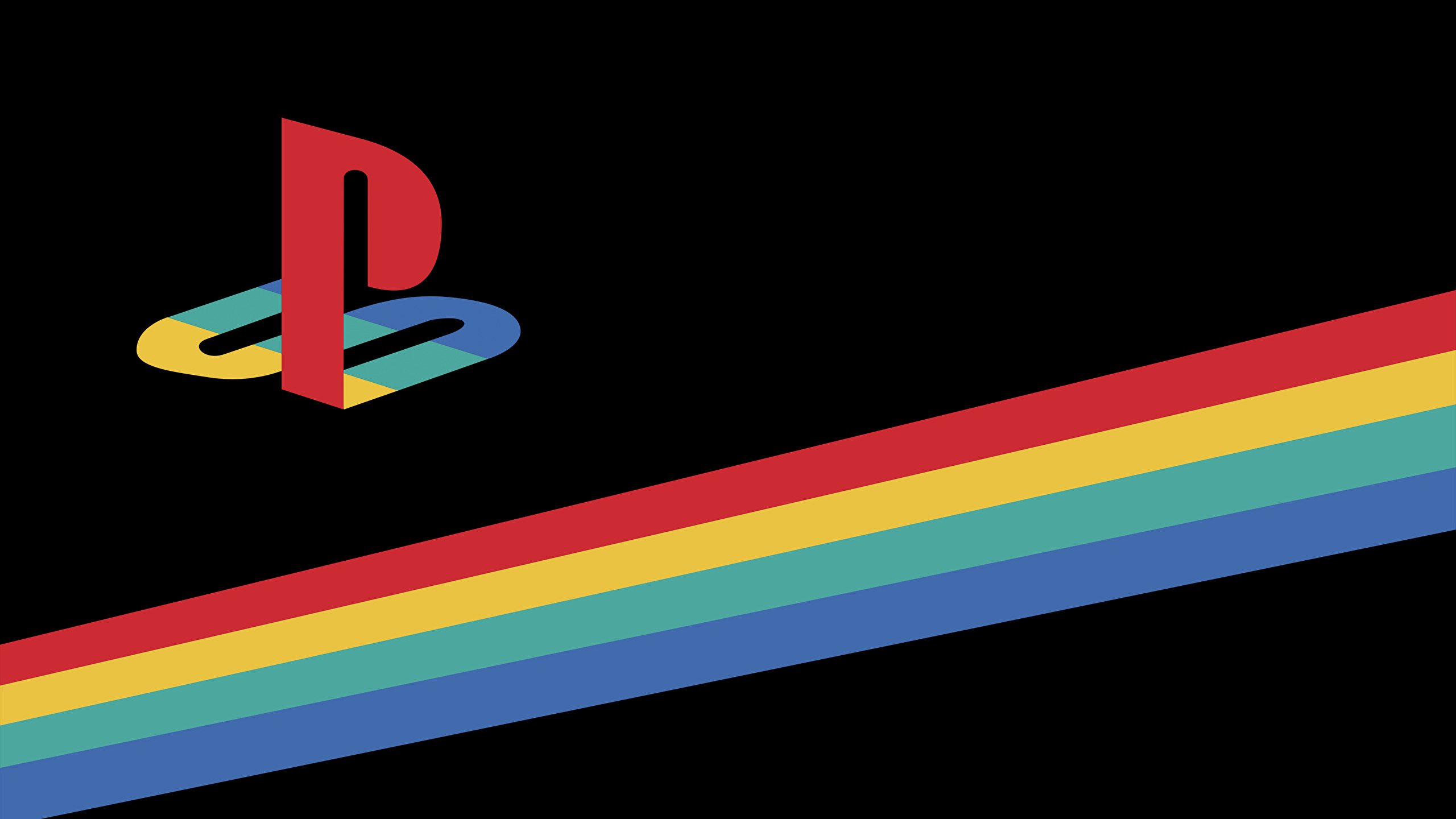 Logo PlayStation minimalista colorato, 2560x1440 2K QHD, Monitor Gaming