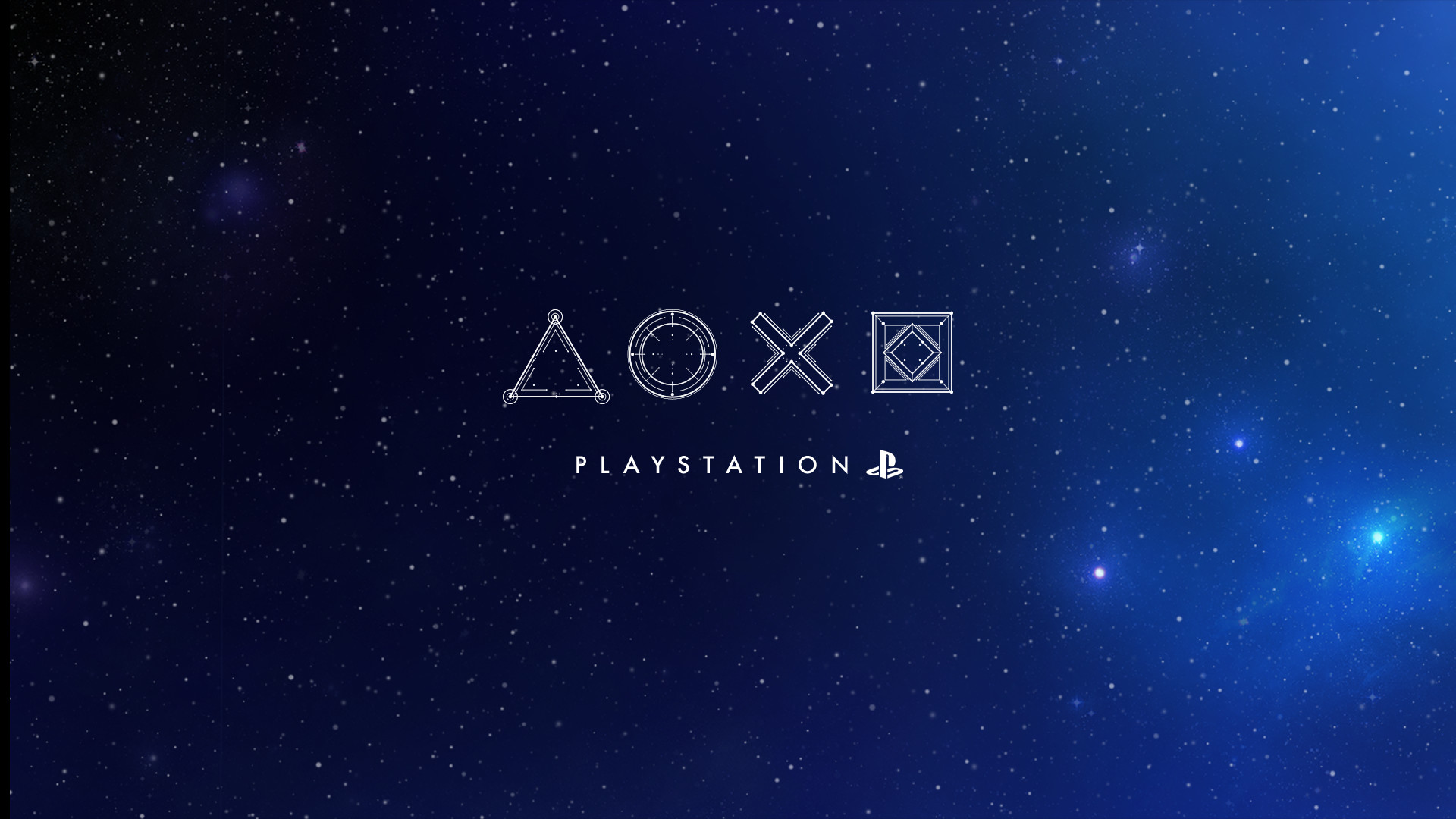 Logo PlayStation su sfondo stellato, 1920x1080 Full HD, PC Desktop