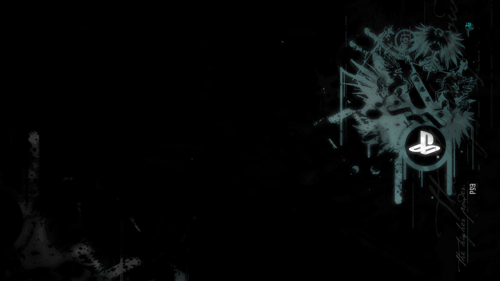 Logo PlayStation macchie scure, 1600x900 900p, PC