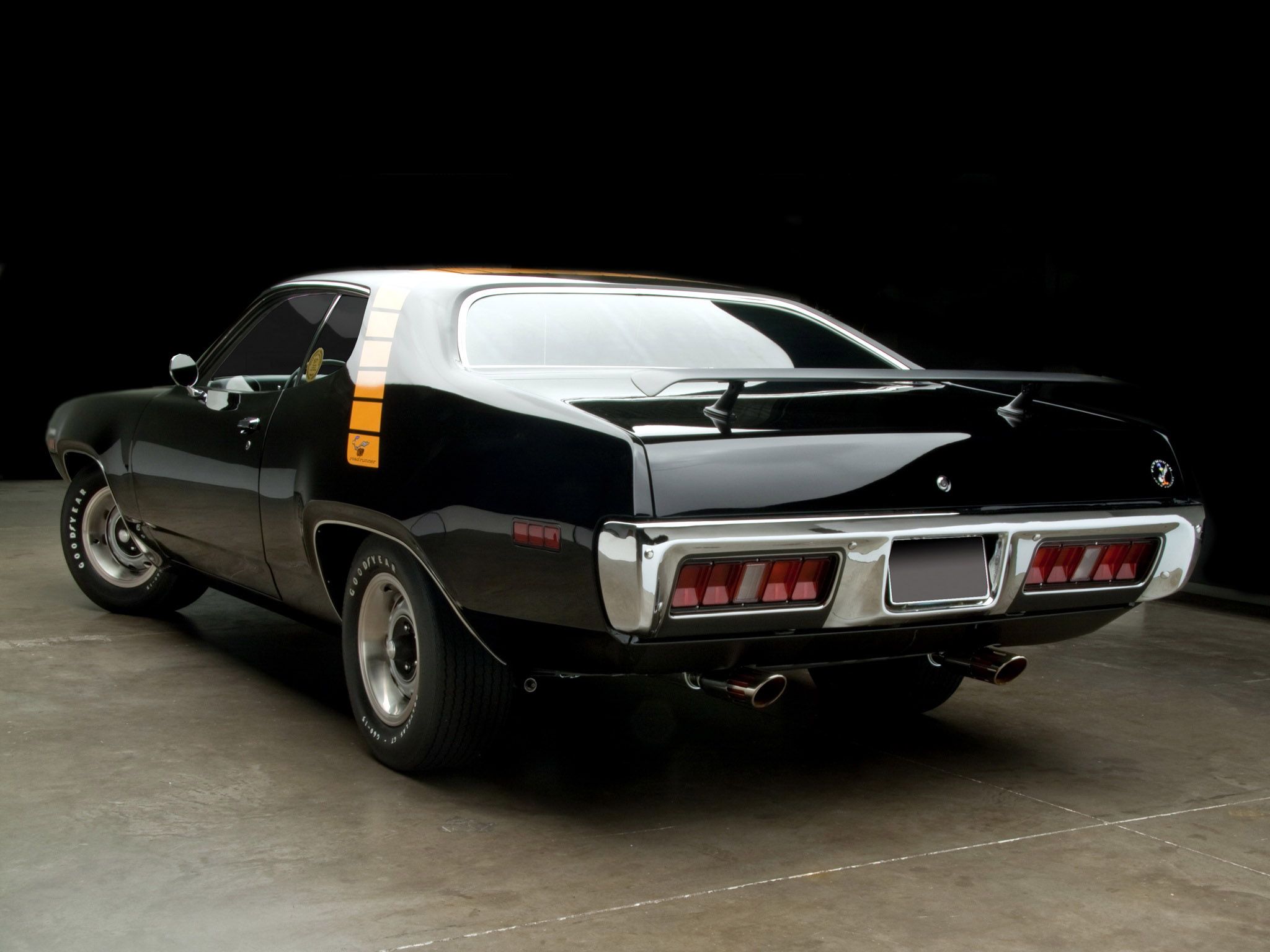 Plymouth Road Runner nera vintage, 2048x1536 2K, Desktop