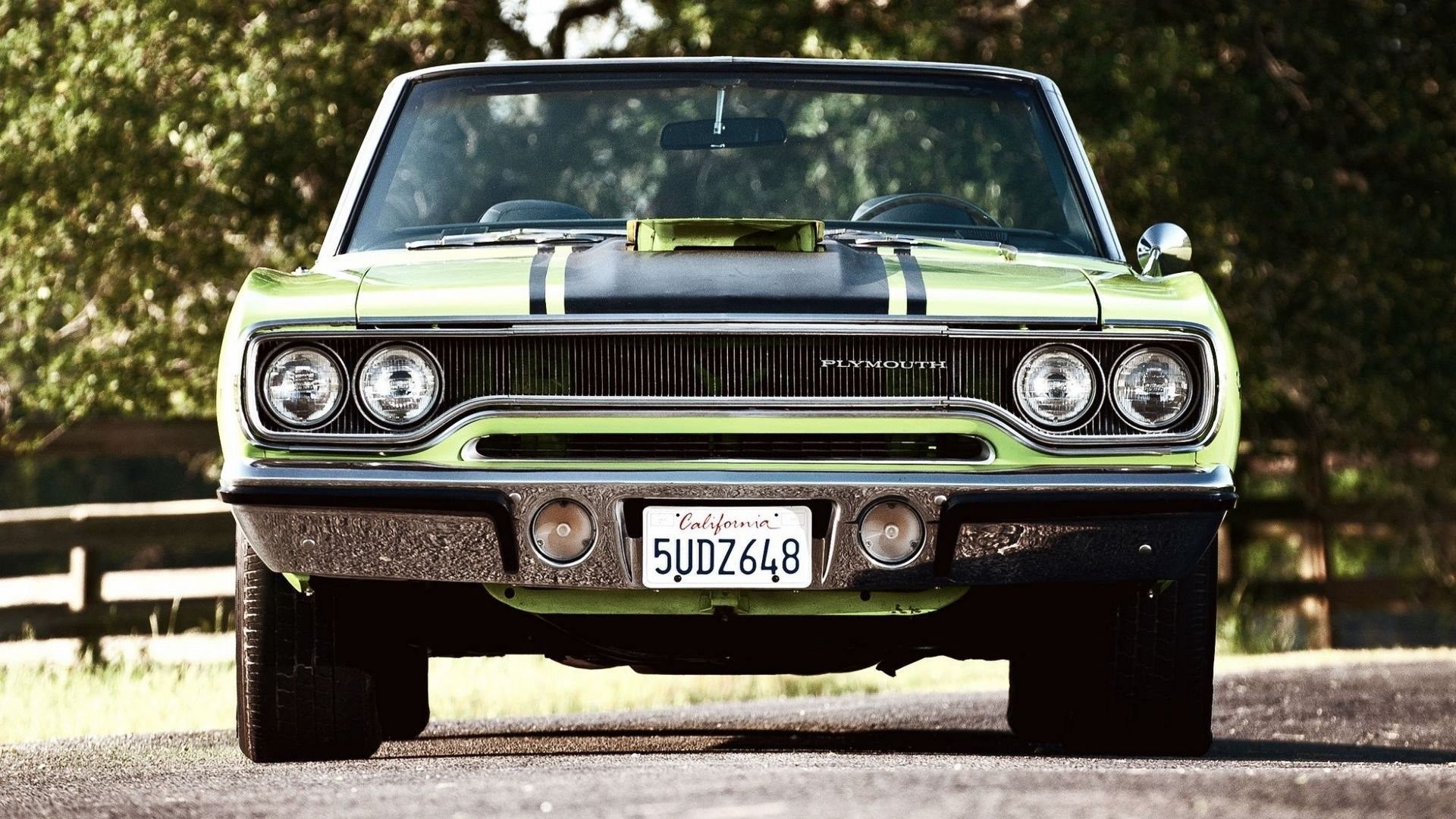 Plymouth Road Runner verde decappottabile, 1920x1080 Full HD, Laptop