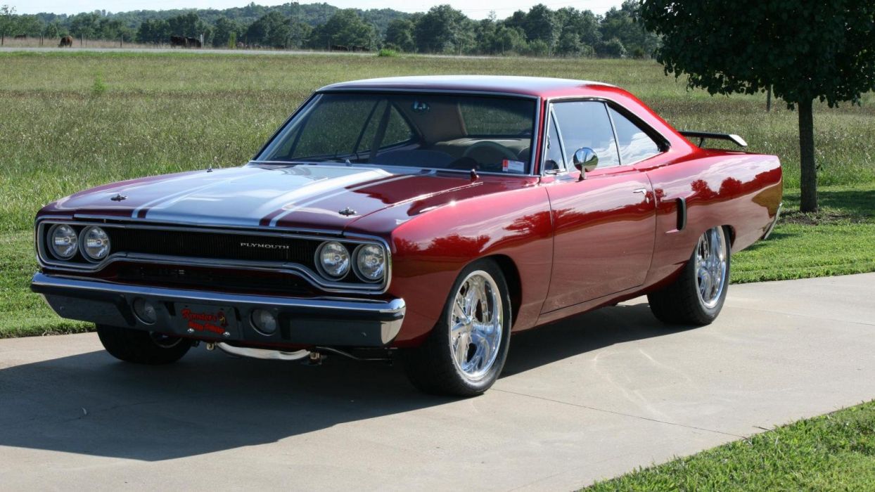 Plymouth Road Runner rossa classica, 1244x700 HD, PC Desktop