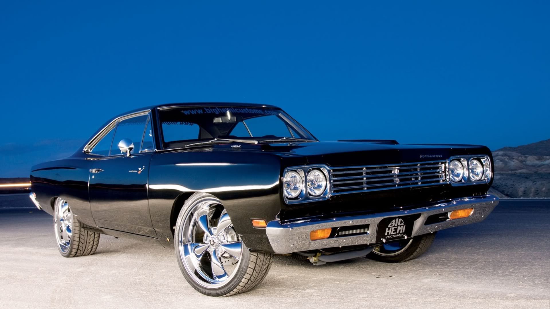 Plymouth Road Runner nera, 1920x1080 Full HD, Desktop