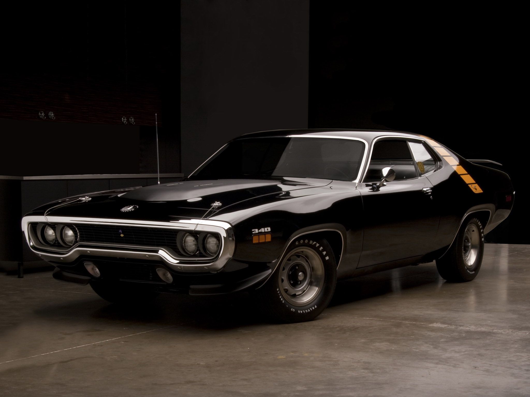 Plymouth Road Runner nera, muscle car, 2048x1536 Hi-Res, PC