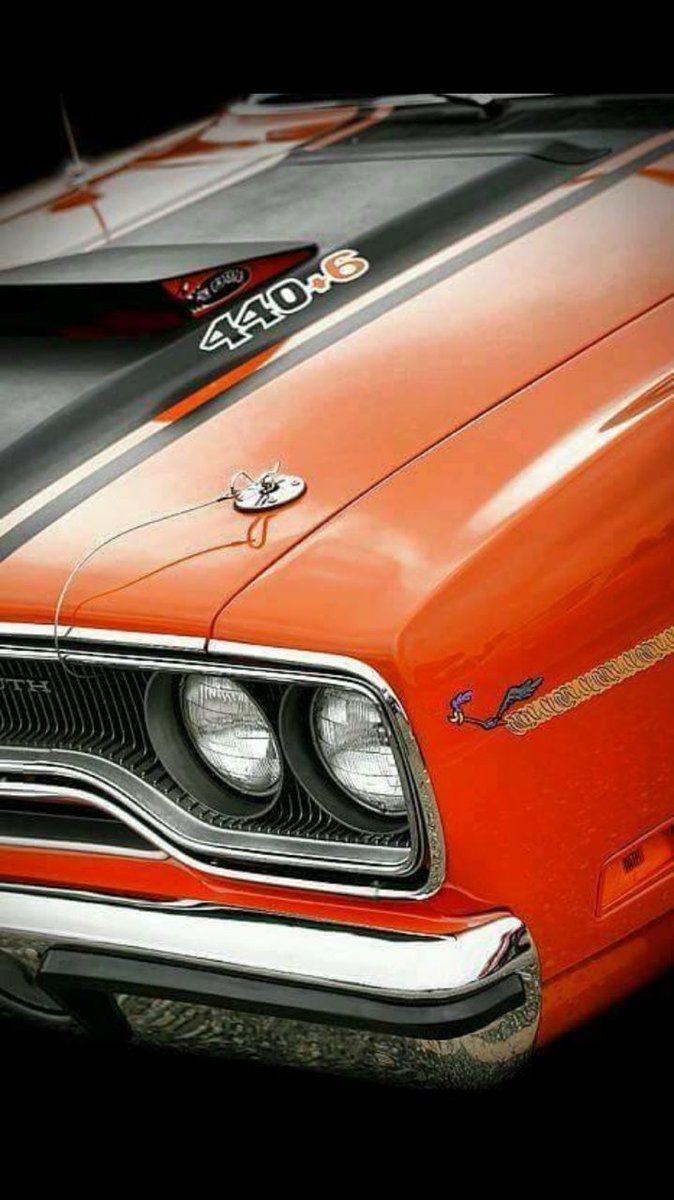 Plymouth Road Runner arancione, 674x1200 Full HD Verticale, Smartphone