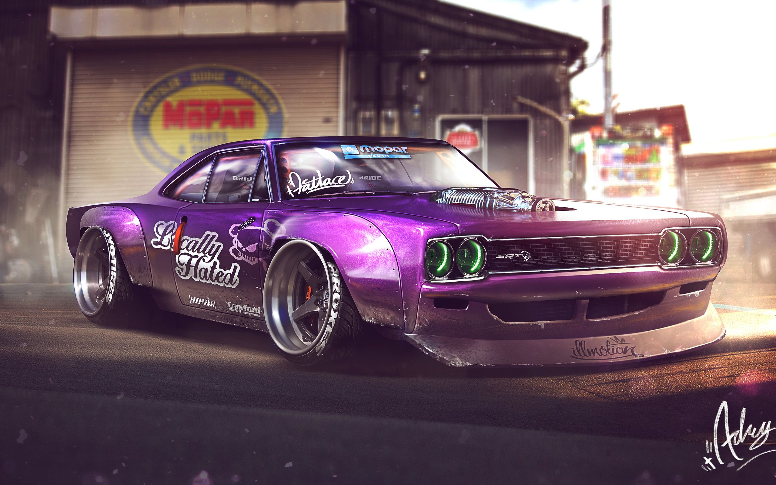Plymouth Superbird arancione, 1920x1080 Full HD 1080p, Desktop