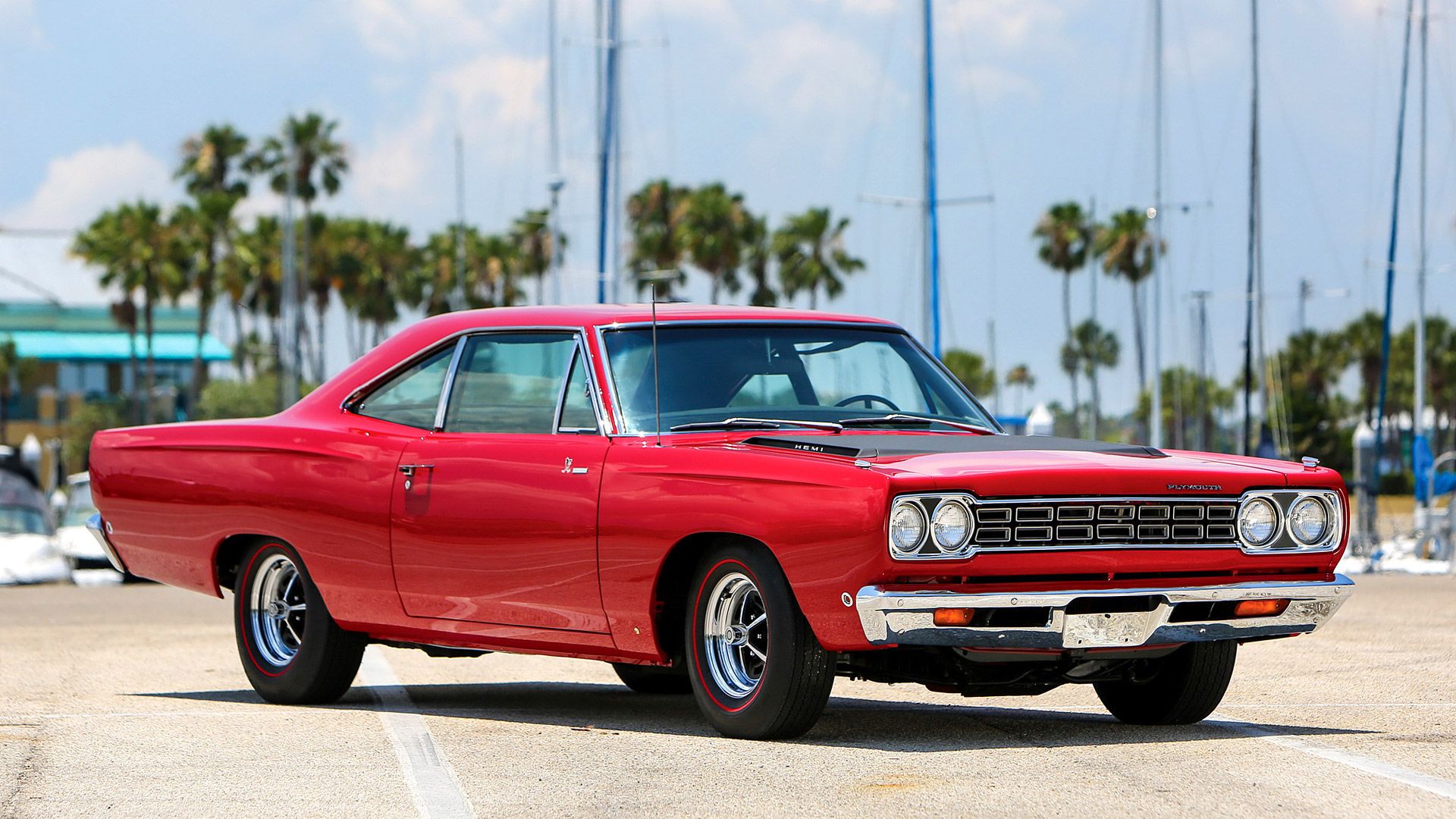 Plymouth Road Runner rosso vintage, 1920x1080 1080p, Laptop