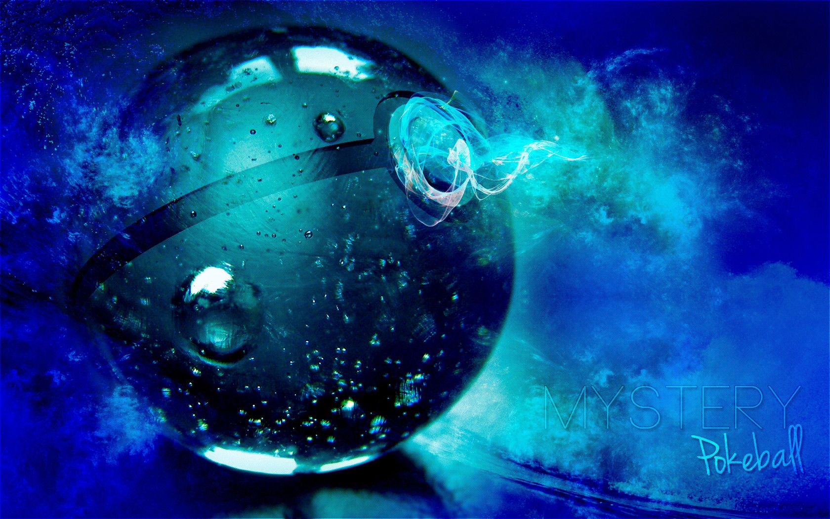 Poké Ball di vetro blu, 1680x1050 HD Ready, Laptop