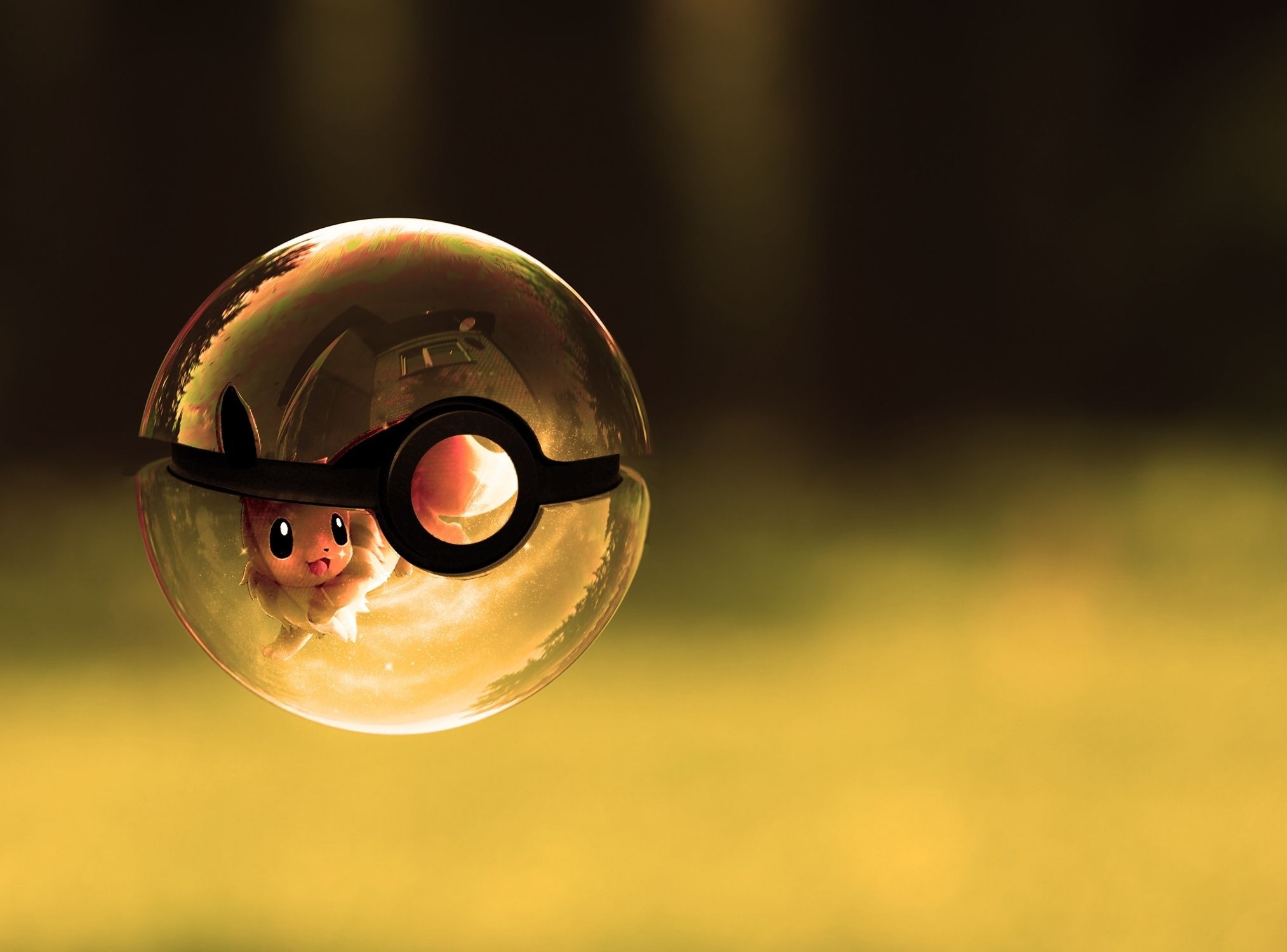 Poké Ball trasparente con Pikachu, tipo elettro, 2027x1500 2K, PC