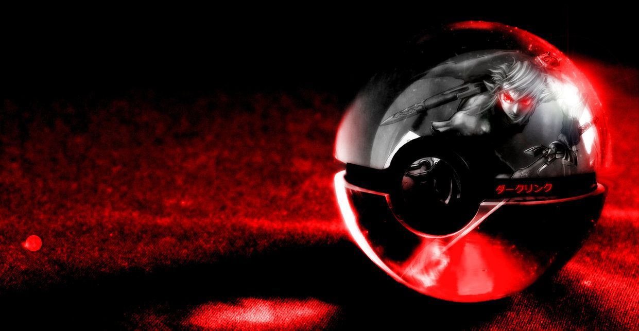 Pokeball rossa e nera luminosa, 1241x643 HD, Laptop