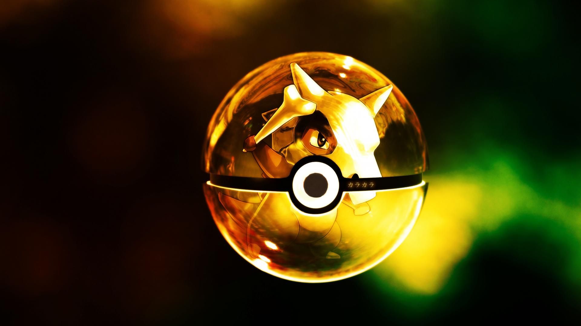Poké Ball dorata con silhouette, 1920x1080 1080p, PC
