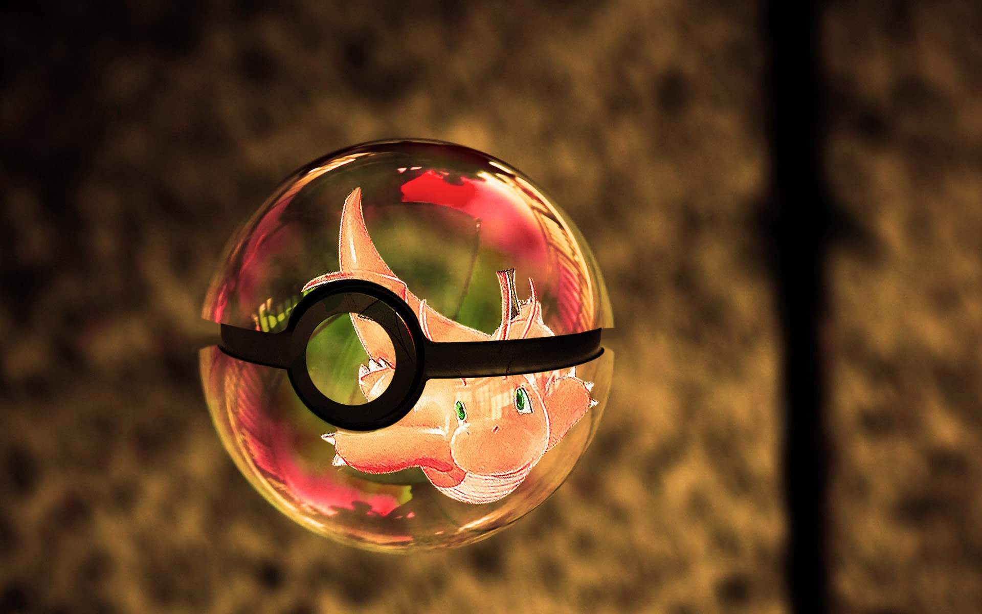 Poké Ball di vetro con Pokémon, 1920x1200 Full HD+ WUXGA, Desktop