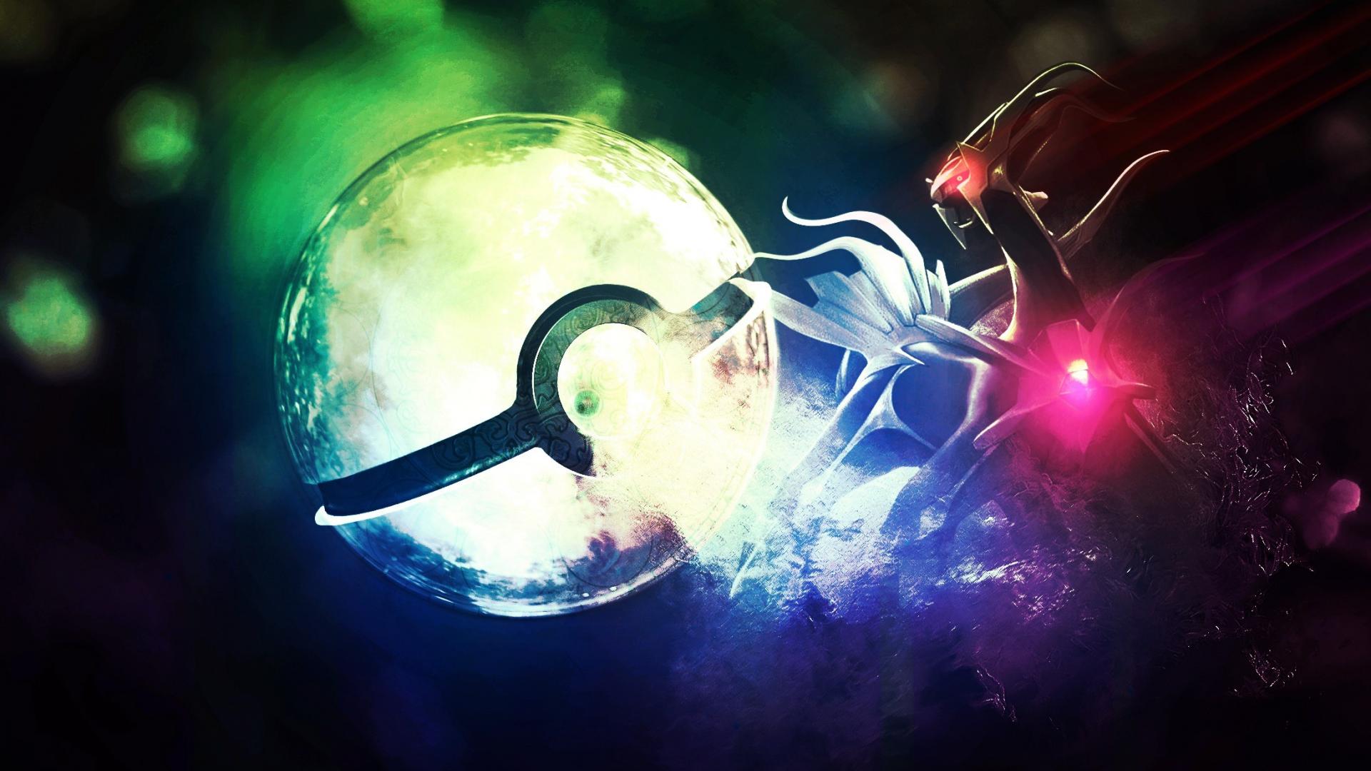 Poké Ball luminose in scatola nera, 1920x1080 Full HD 1080p, Desktop