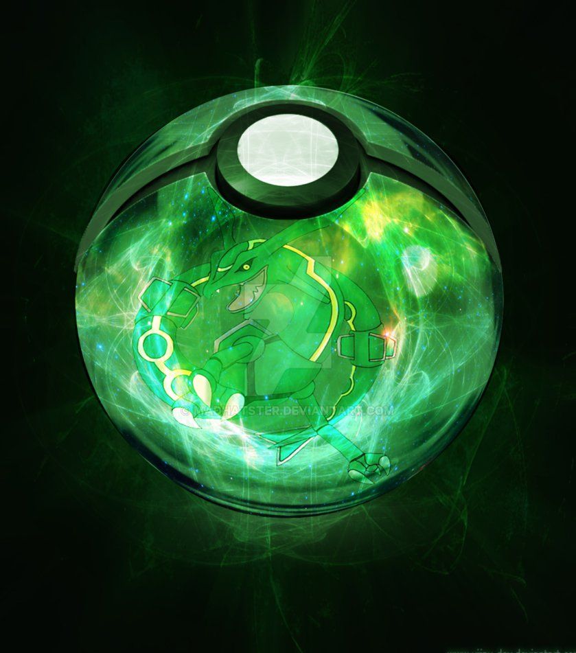 Pokeball verde con Rayquaza, 839x951 Verticale, Mobile