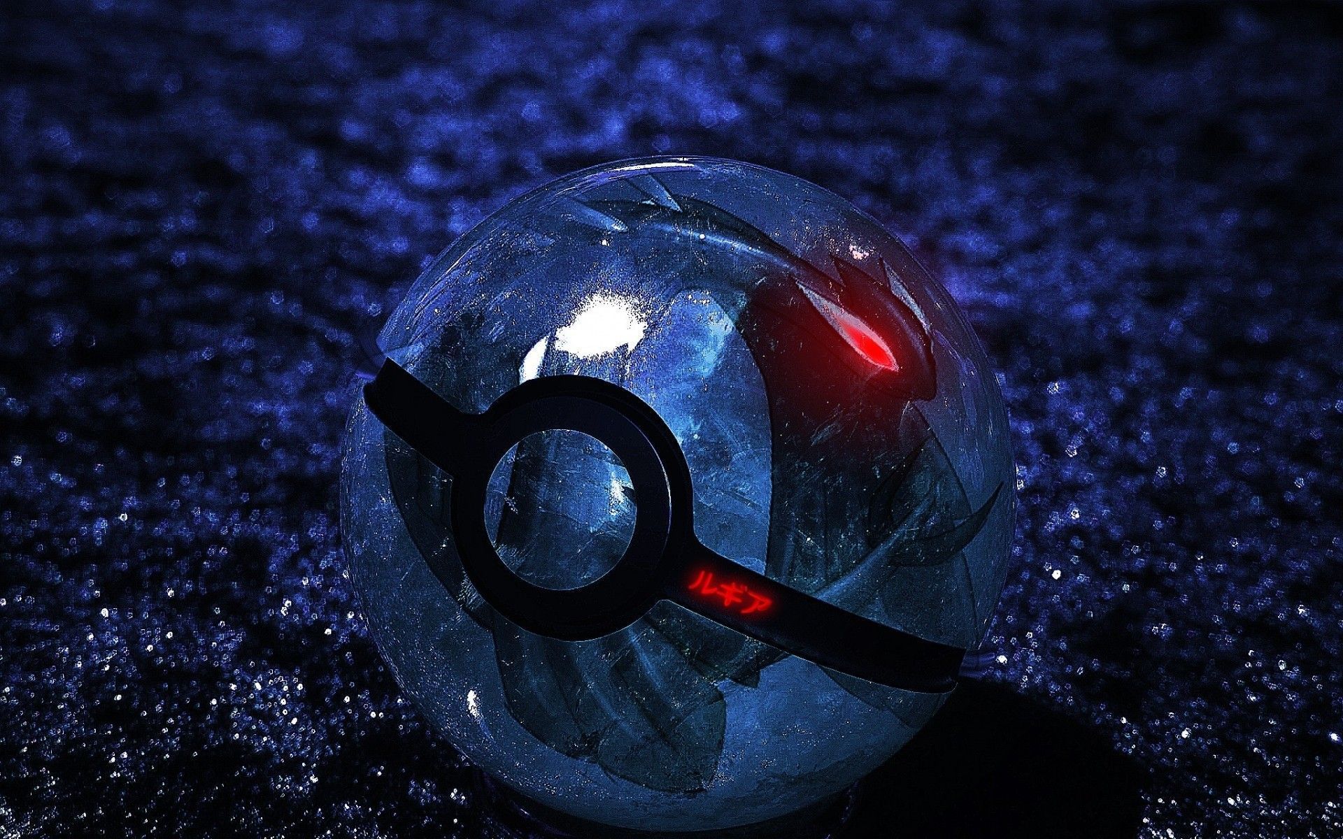 Poké Ball di vetro blu, 1920x1200 Full HD+, Desktop