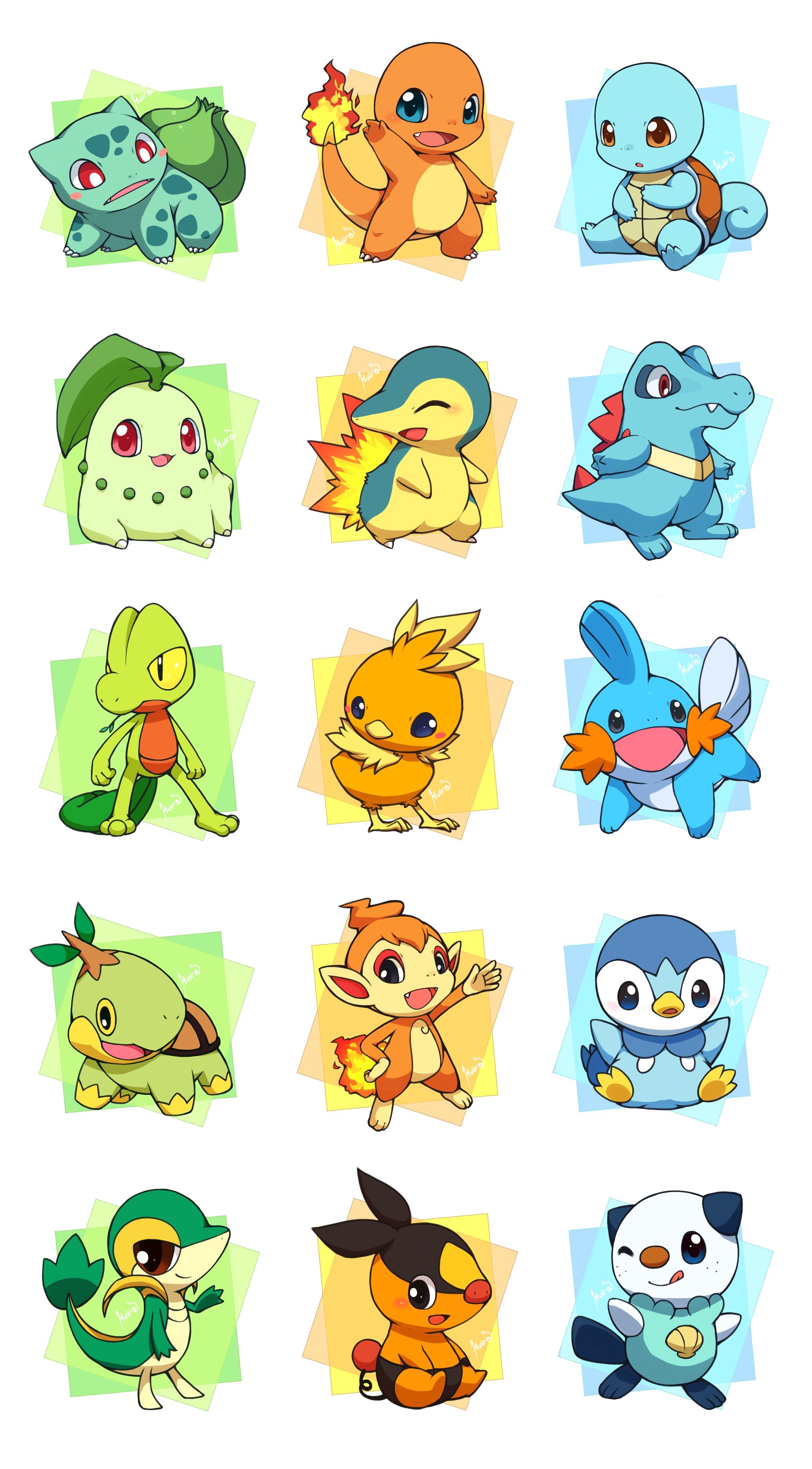 Starter Pokémon seconda generazione, 800x1236 Verticale, Telefono