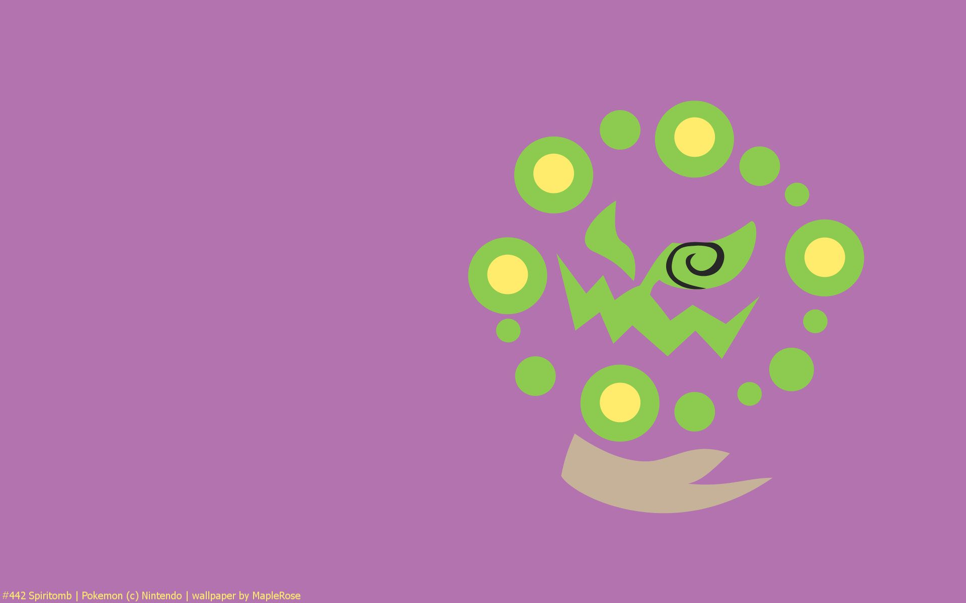 Corsola Pokémon minimalista viola, 1920x1080 Full HD 1080p, PC Desktop