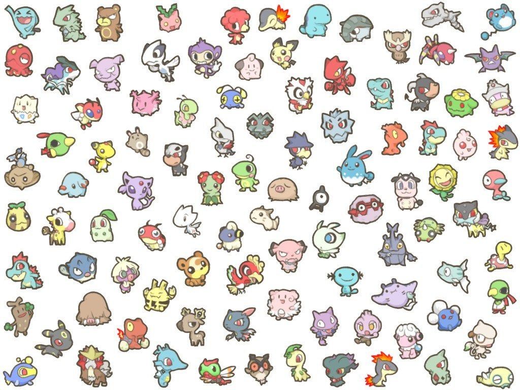 Pokémon seconda generazione mosaico, 1024x768 HD, Desktop