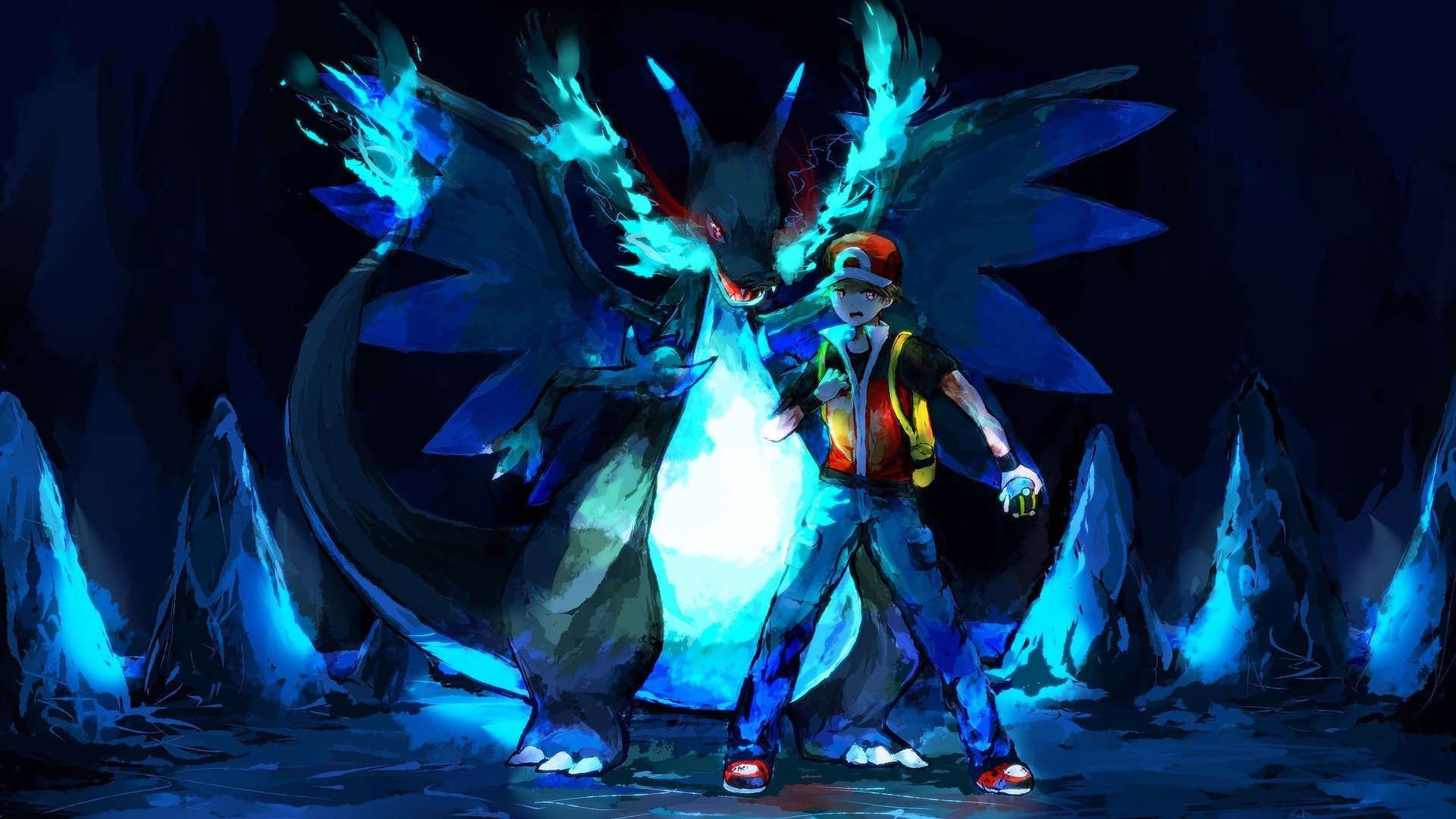 Mega Charizard X e Ash, 1920x1080 1080p, PC