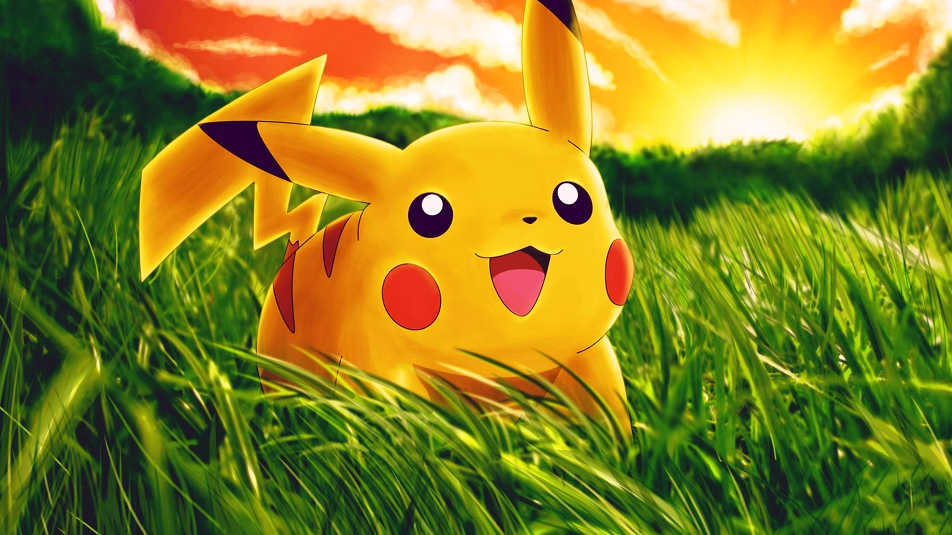 Pikachu nel prato, 1920x1080 Full HD 1080p, Laptop