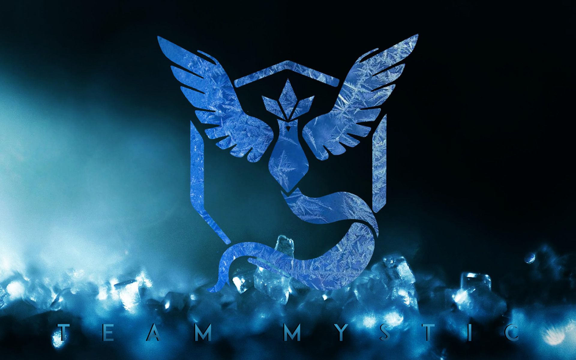 Logo Team Mystic Articuno blu, 1920x1200 Full HD+, Laptop