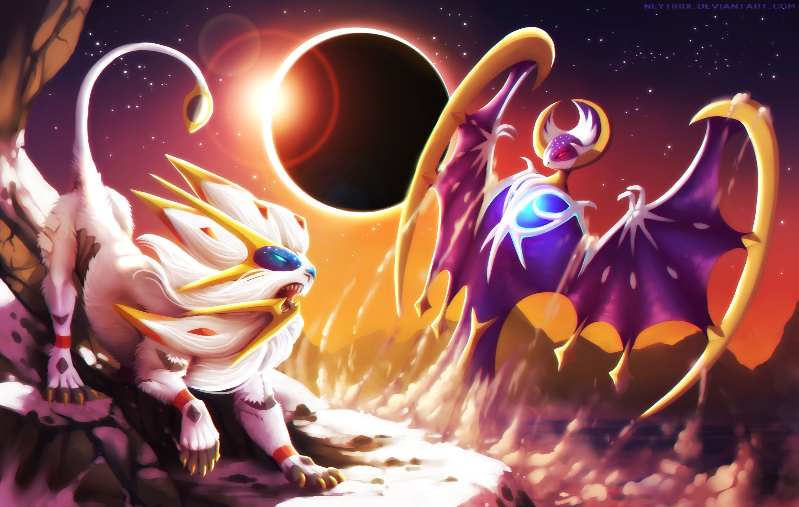 Solgaleo Lunala eclisse Sole Luna, 2560x1624 2K+, Laptop
