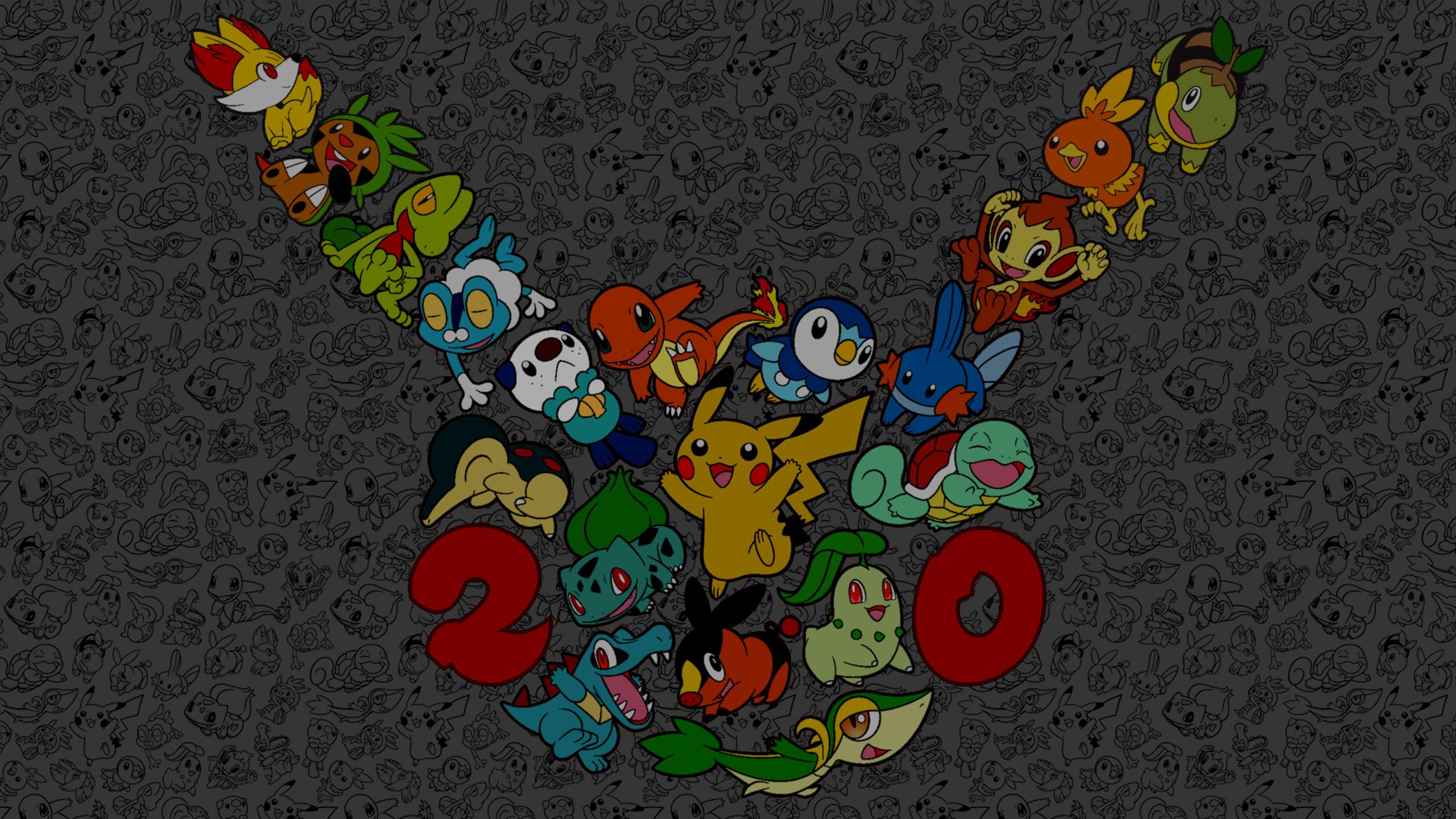 Pokémon leggendari collage nero, 1600x900 HD Ready, PC Desktop