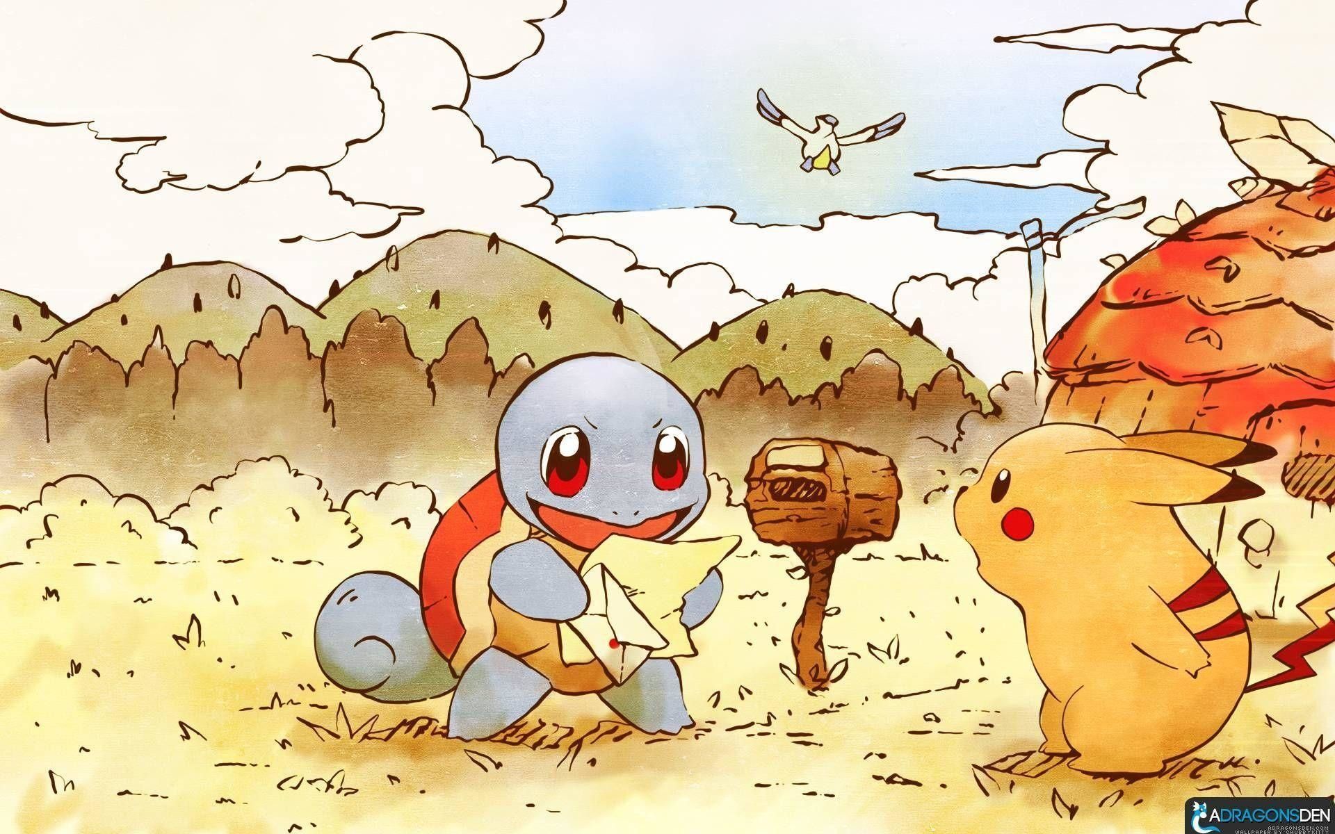 Squirtle e Pikachu Pokémon, 1920x1200 Full HD+, Laptop