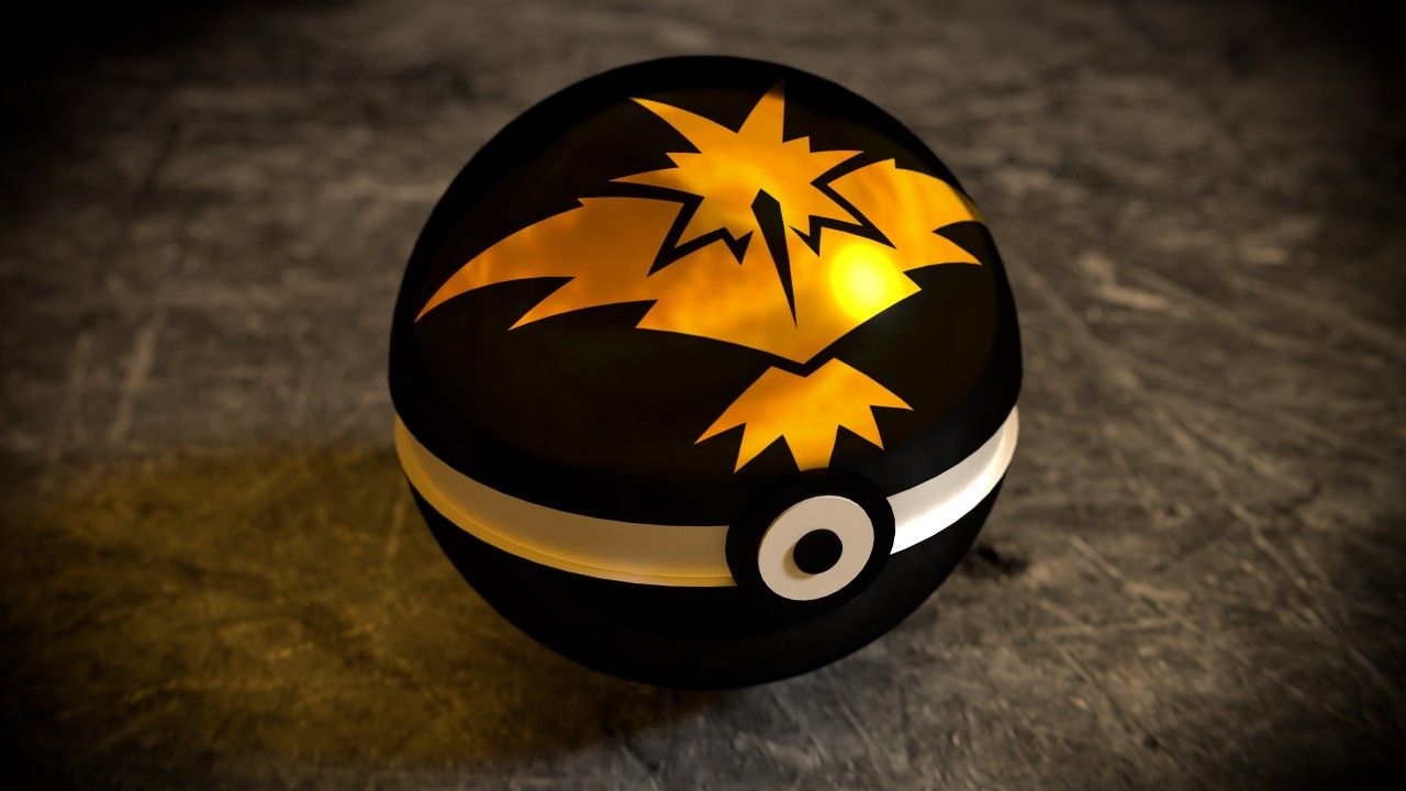 Poké Ball nera Team Instinct, 1280x720 HD, Desktop